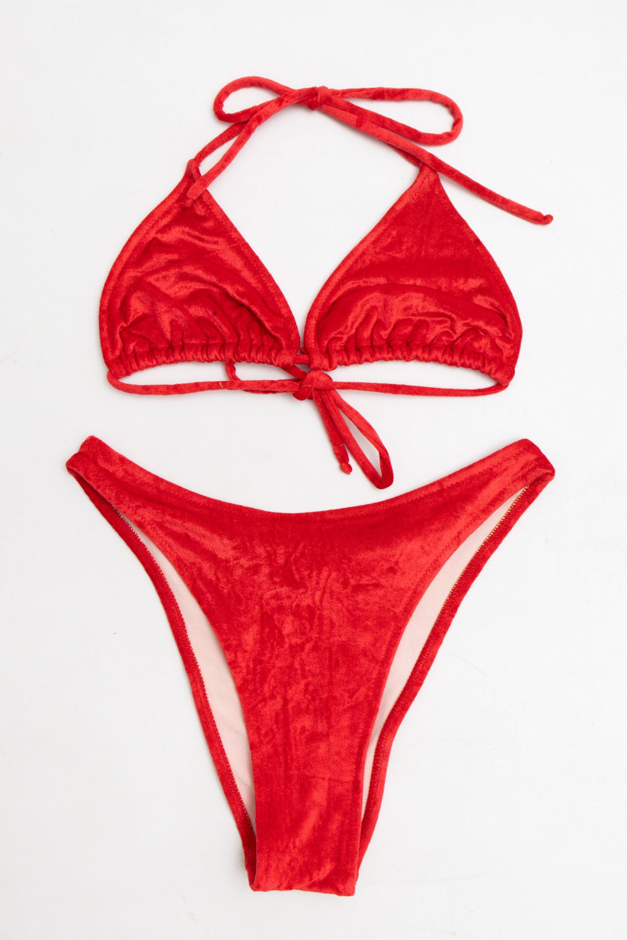 #15 Red Metalic Cotton Bikini | Mermaid | Size 8/10