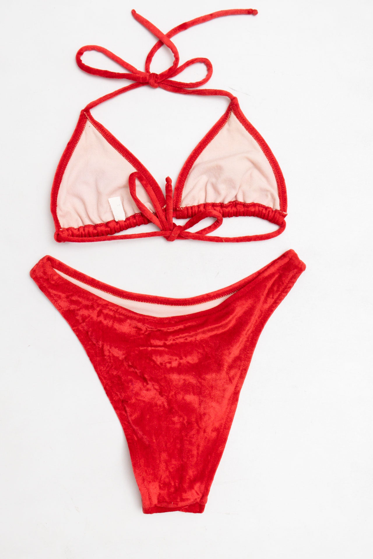 #15 Red Metalic Cotton Bikini | Mermaid | Size 8/10