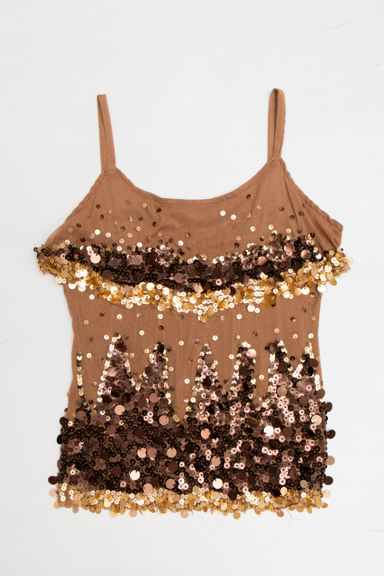 #19 Colour Brown Sequin Cami | Mermaid | Size 10/12