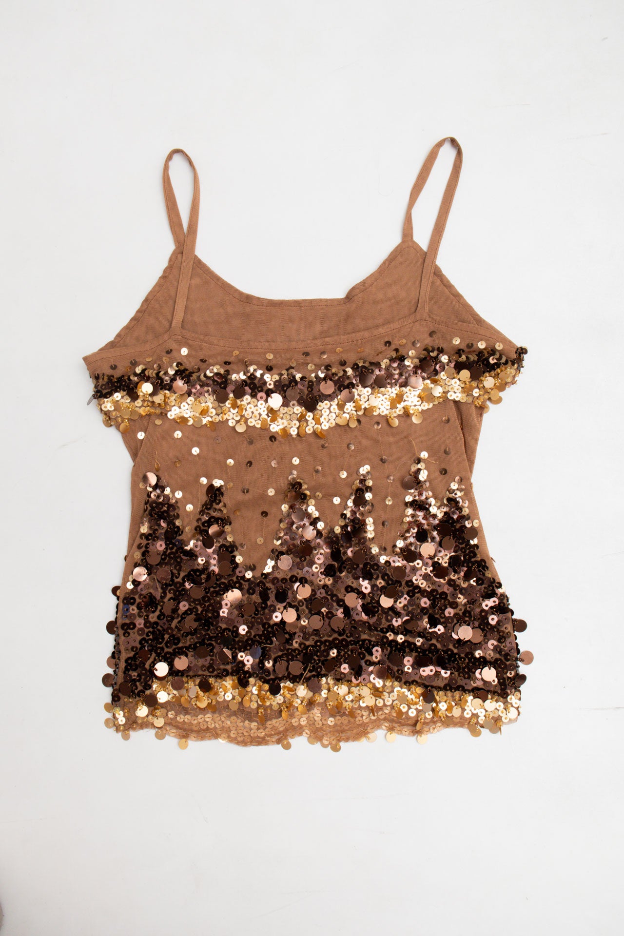 #19 Colour Brown Sequin Cami | Mermaid | Size 10/12