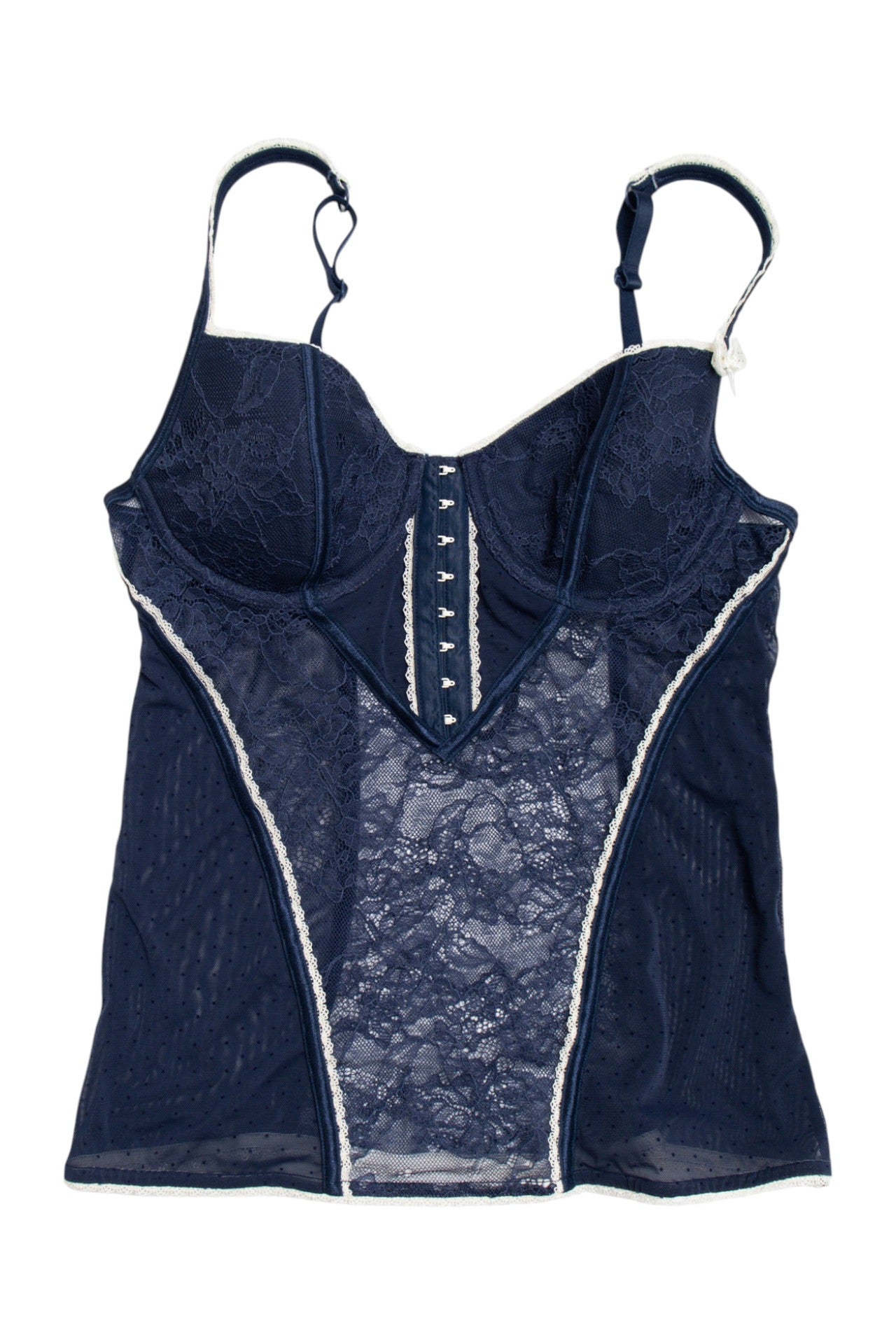 #65 edc lace trim cottage core corset | c. 162 | size 12B