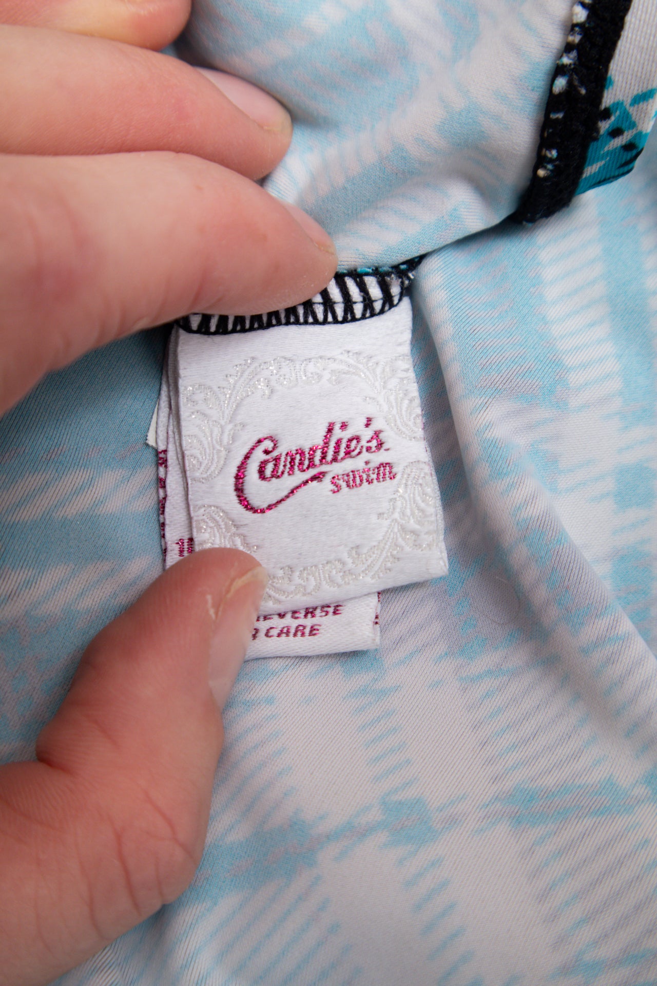 #73 Candie's Swim plaid halter tankini | c. 162 | size 6