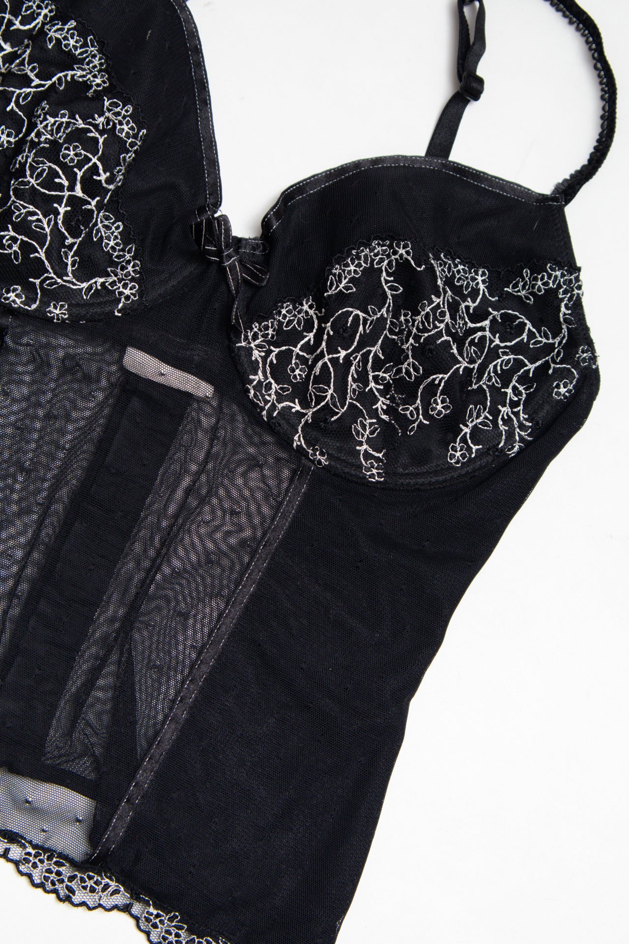 #81 floral lace black corset | c. 162 | size 16B