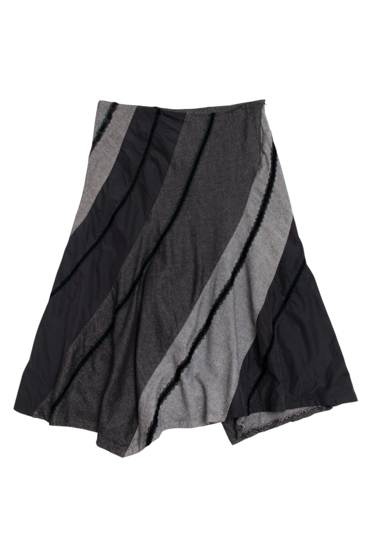 #115 Outall Night multi fabric midi skirt | c. 162 | size 8/10