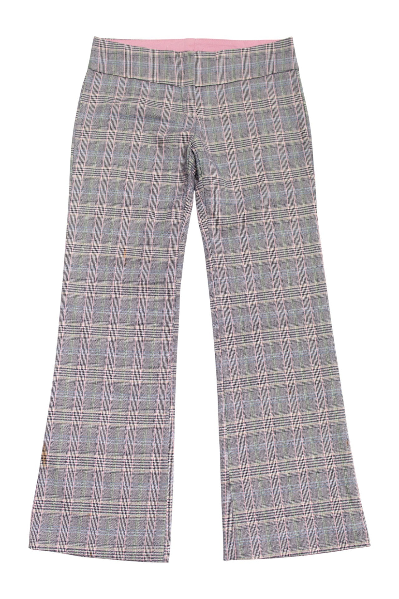 #144 made in USA multi coloured plaid pants | c. 162 | size 8