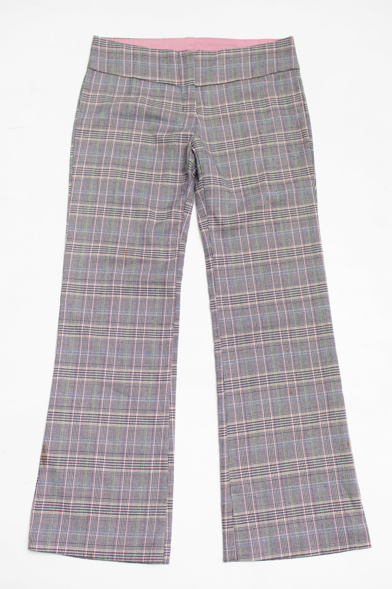 #144 made in USA multi coloured plaid pants | c. 162 | size 8