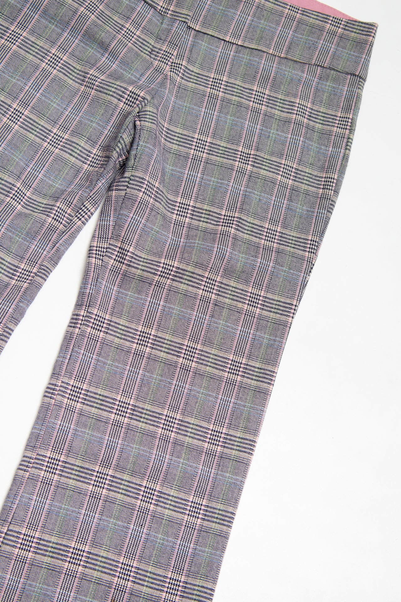 #144 made in USA multi coloured plaid pants | c. 162 | size 8