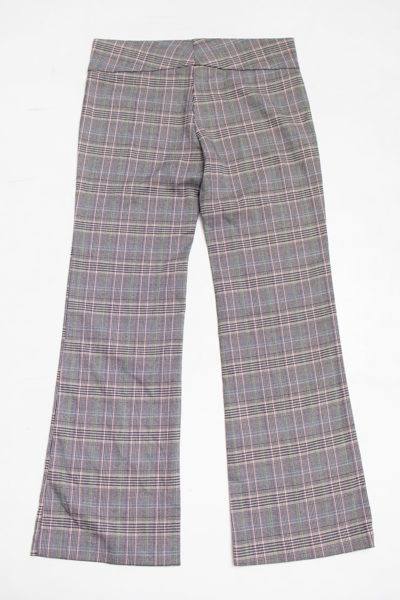 #144 made in USA multi coloured plaid pants | c. 162 | size 8