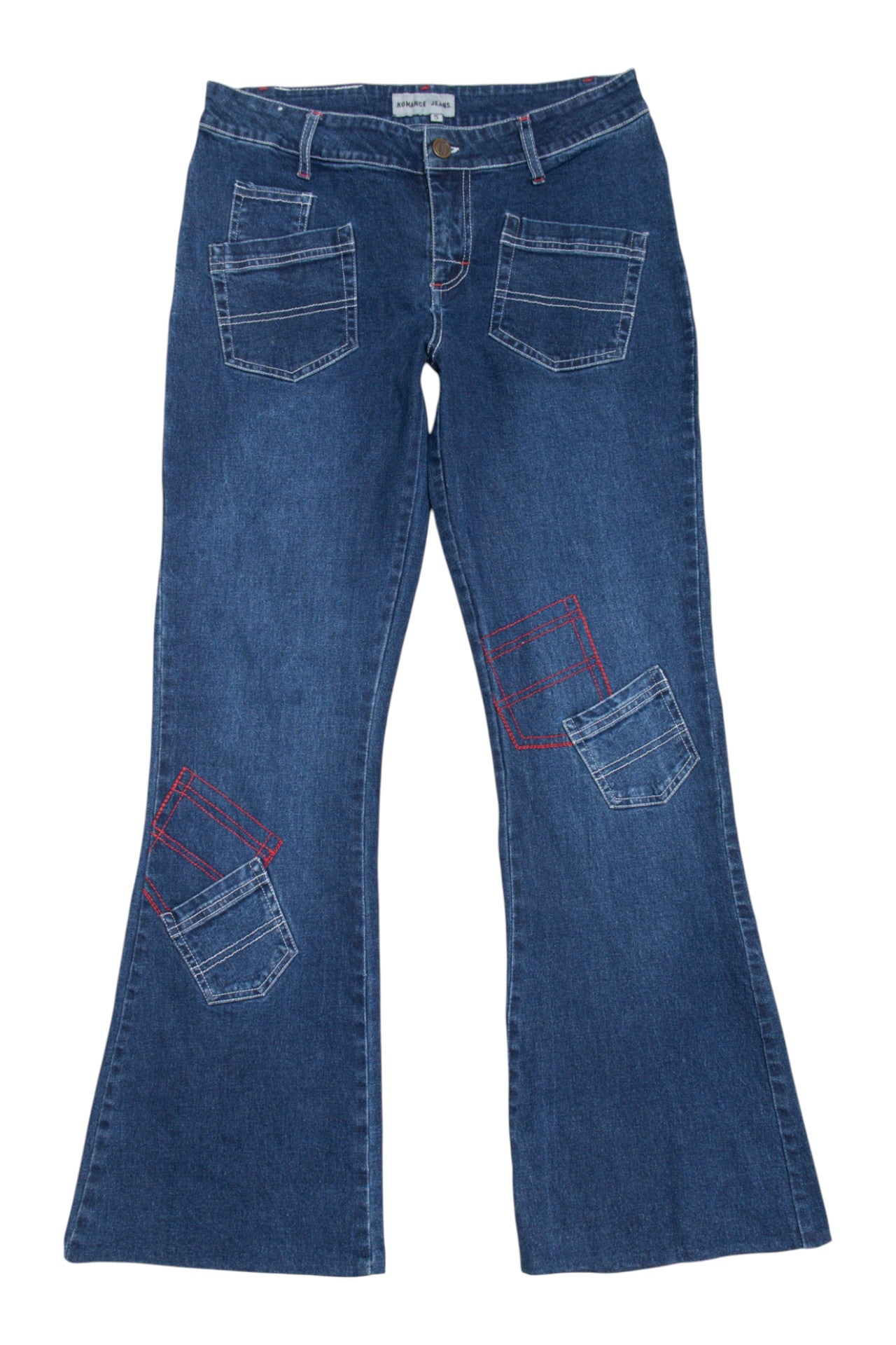 #151 Romance stitch-work multi pocket jeans | c. 162 | size 6