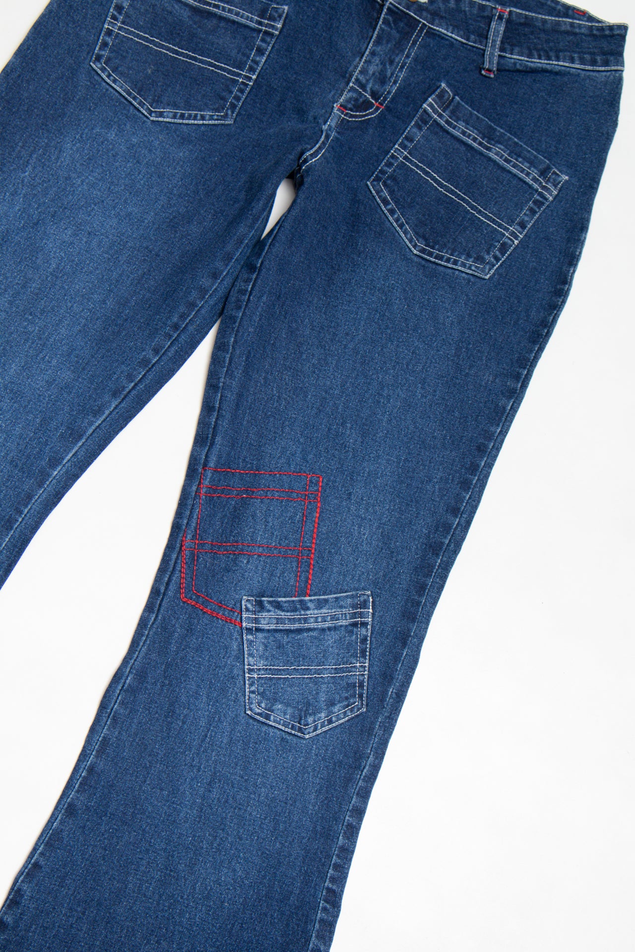 #151 Romance stitch-work multi pocket jeans | c. 162 | size 6