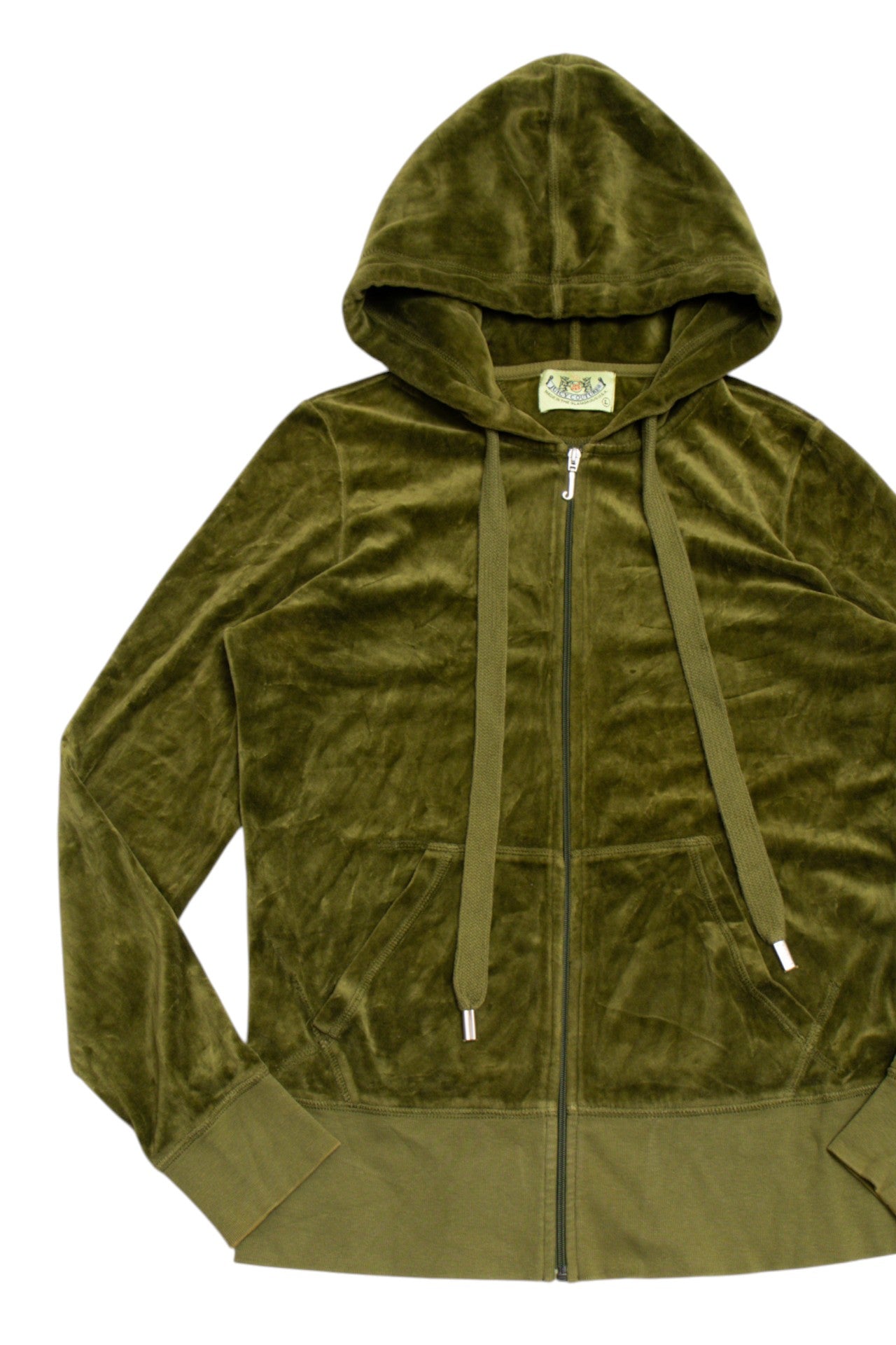 #165 USA made Juicy Couture green zip up hoodie | c. 162 | size 12