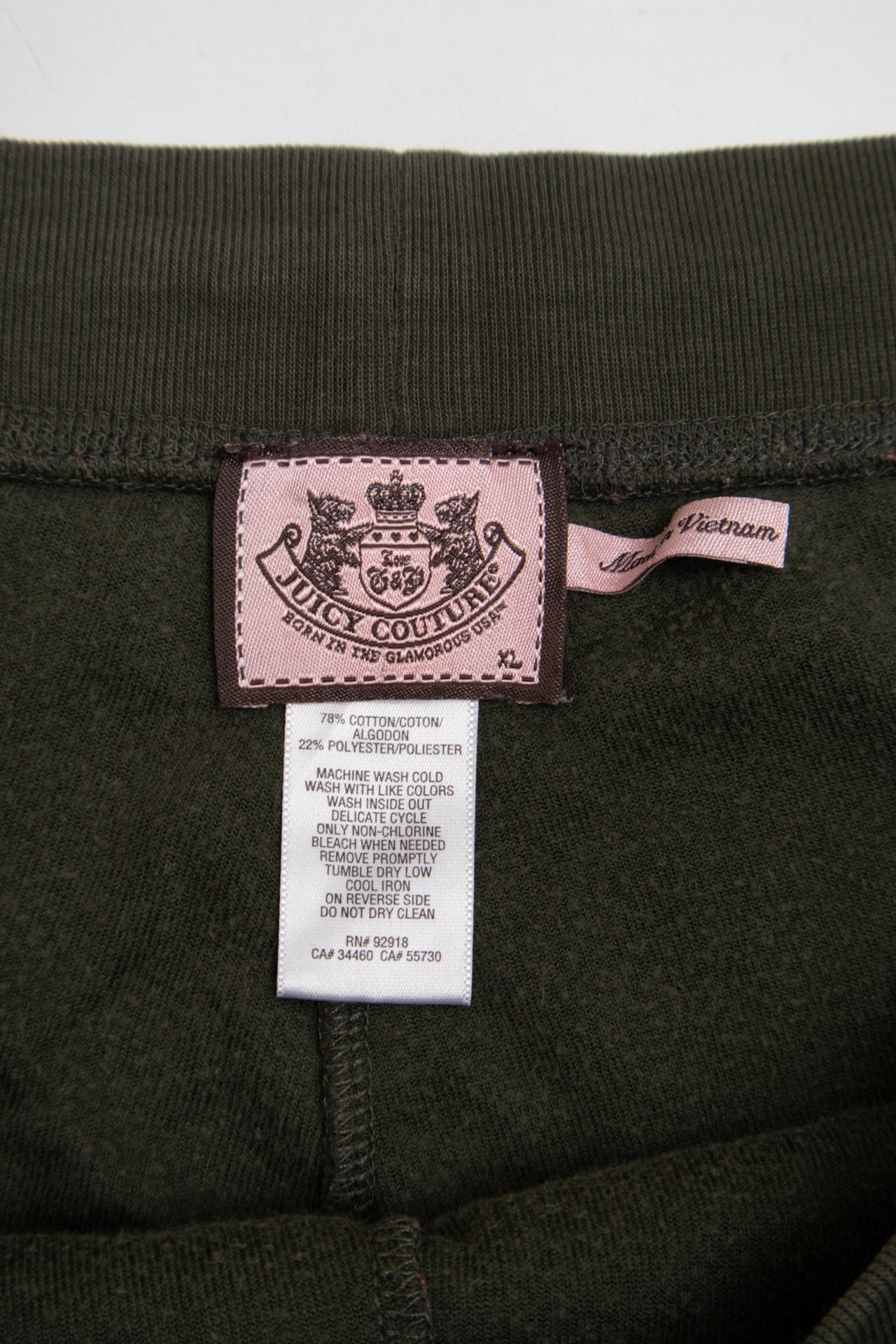 #179 USA made dark green velour low rise pants | c. 162 | size 14