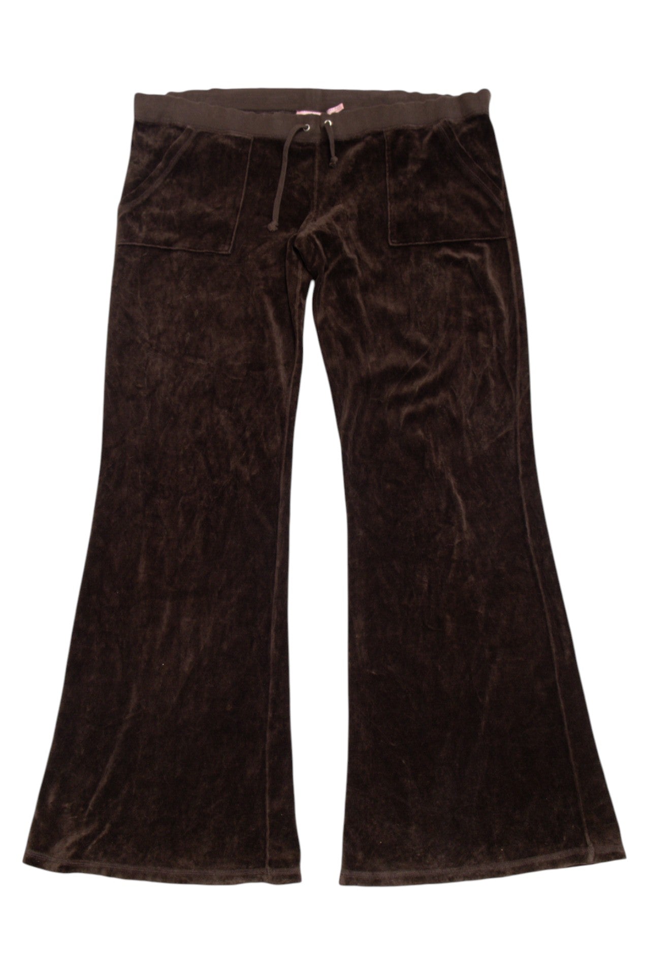 #180 USA made brown velour low rise pants | c. 162 | size 14