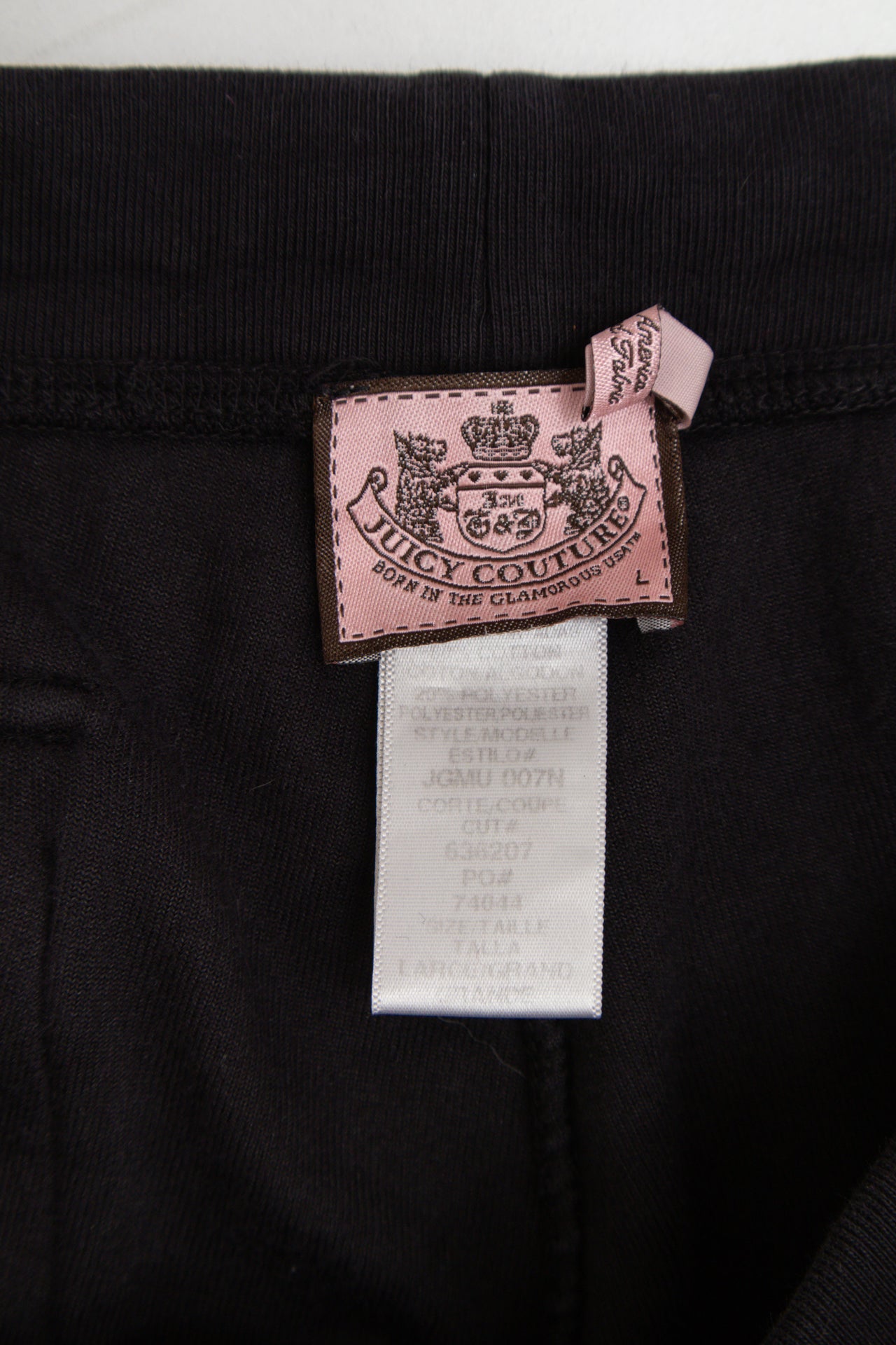 #183 USA made black velour pocketed low rise pants | c. 162 | size 12