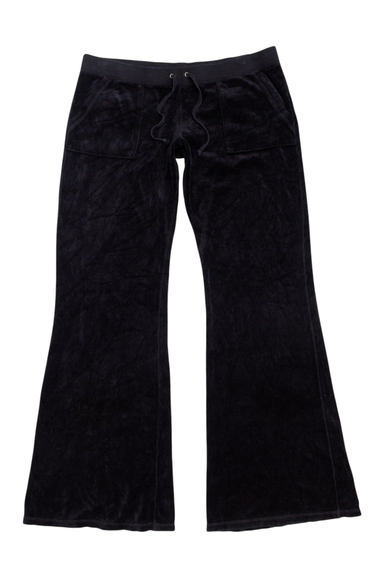#184 USA made black velour pants | c. 162 | size 12