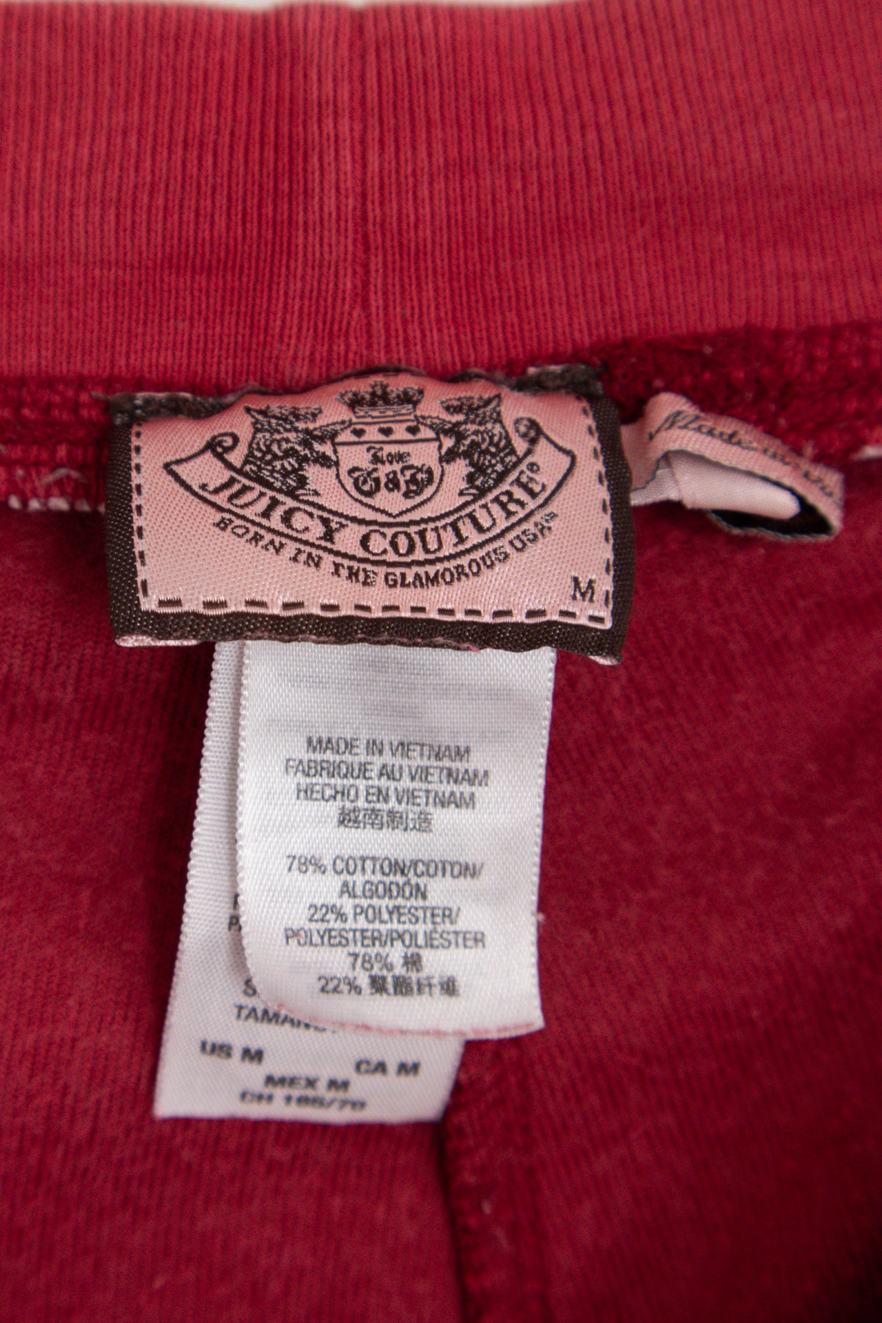 #186 USA made burgundy glitter print velour pants | c. 162 | size 10