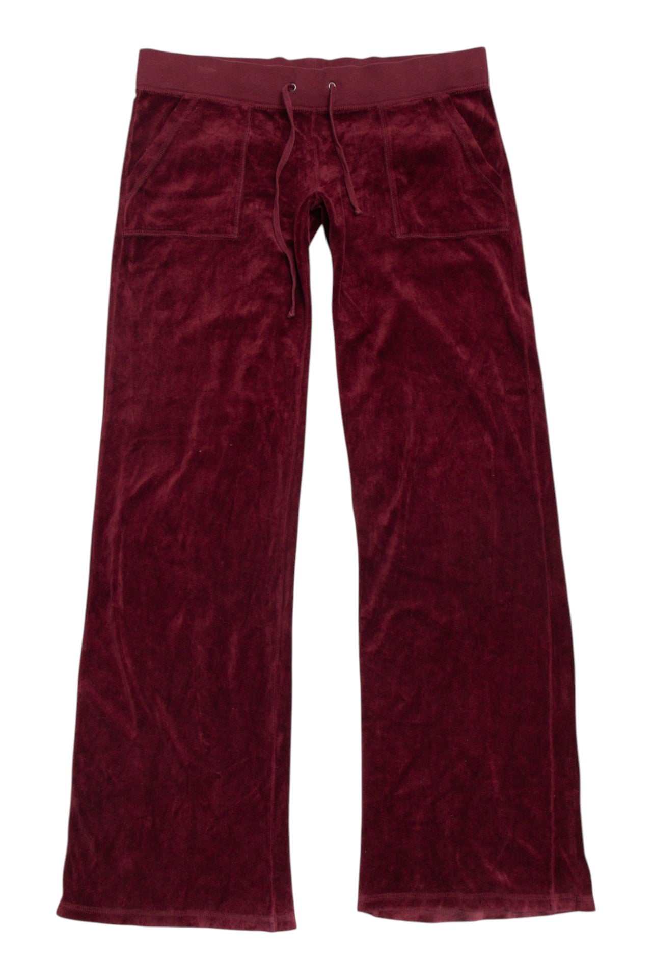 #187 USA made burgundy velour pants | c. 162 | size 10