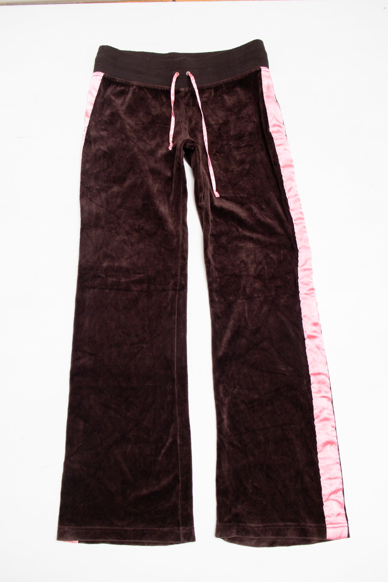 #188 Bebe patch work velour pants | c. 162 | size 6