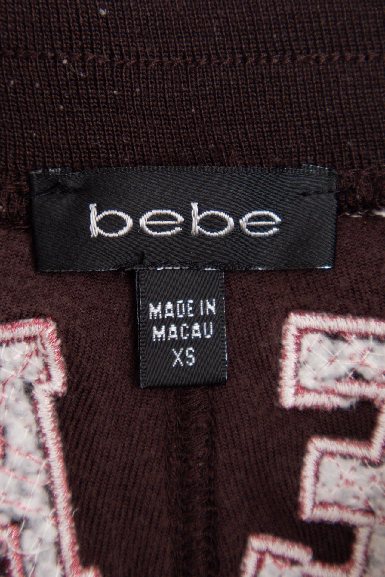 #188 Bebe patch work velour pants | c. 162 | size 6