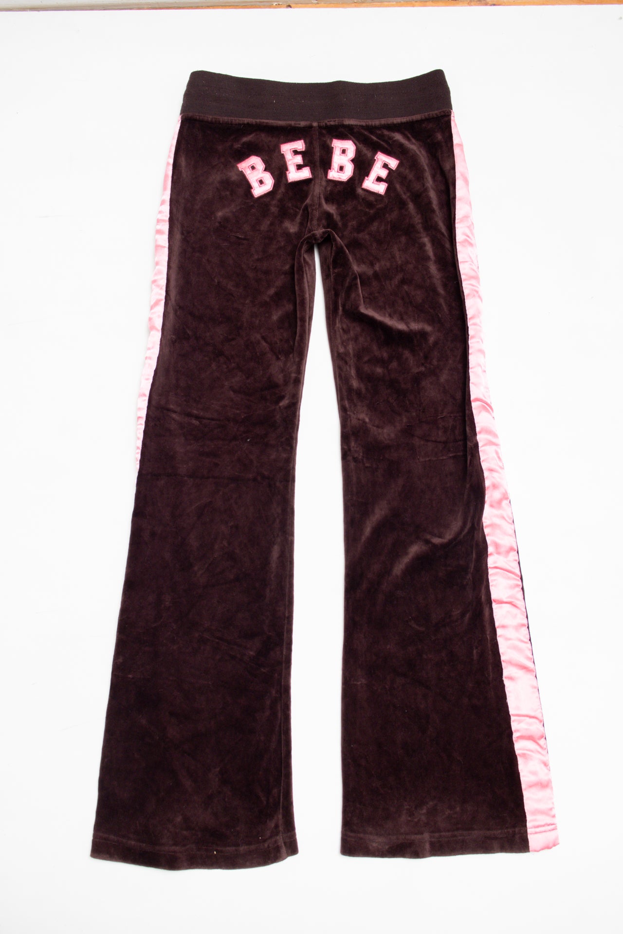 #188 Bebe patch work velour pants | c. 162 | size 6