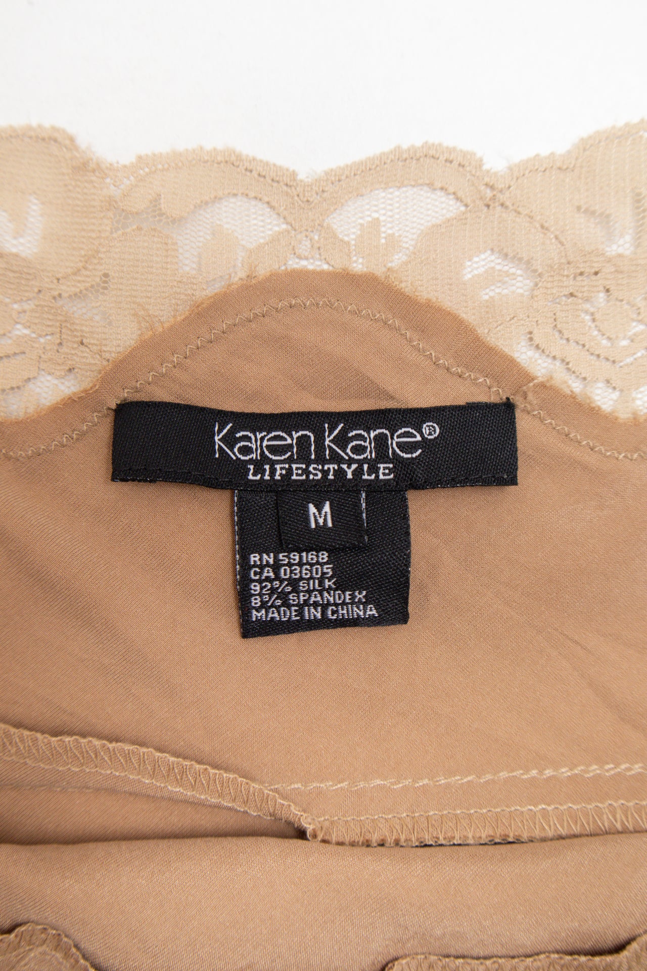 #195 Karen Kane silk lace trim cami | c. 162 | size 10