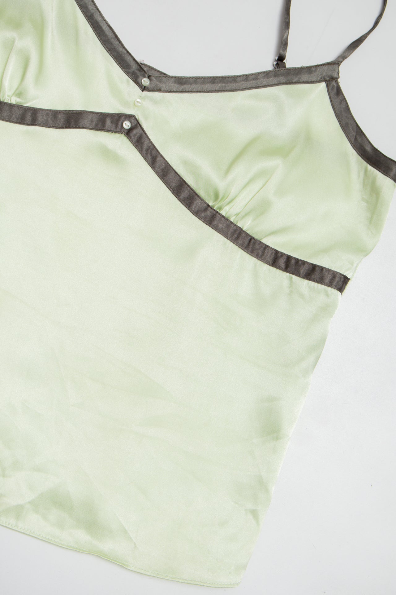 #196 satin sage green cami | c. 162 | size 10