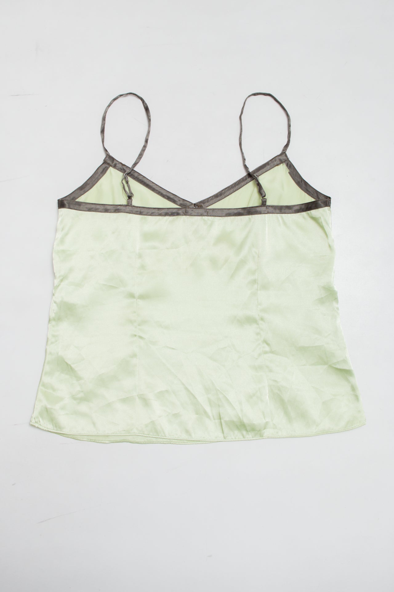 #196 satin sage green cami | c. 162 | size 10