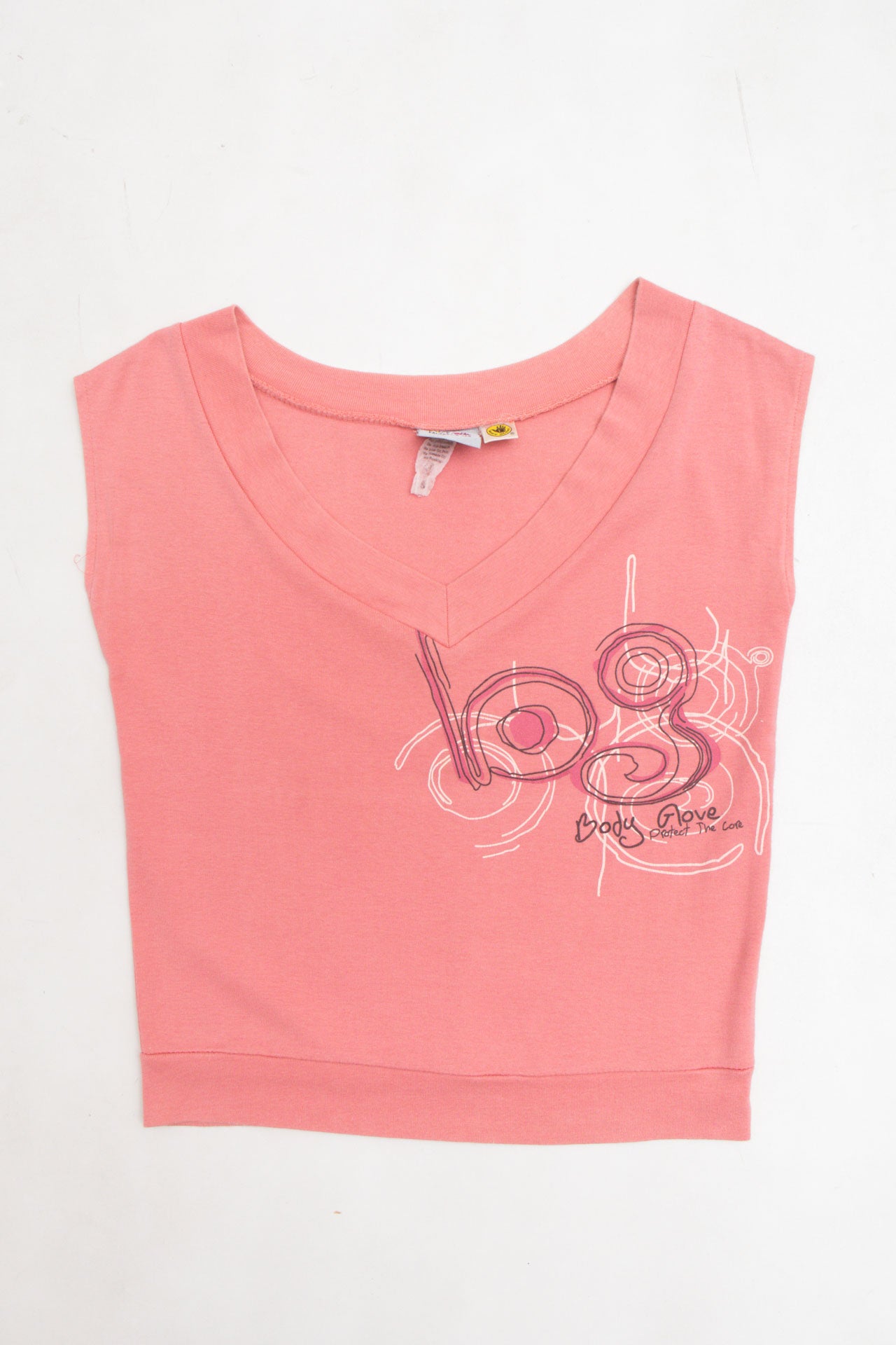 #103 Body Glove Pink V Neck Tee | Mermaid Festival | Size 10