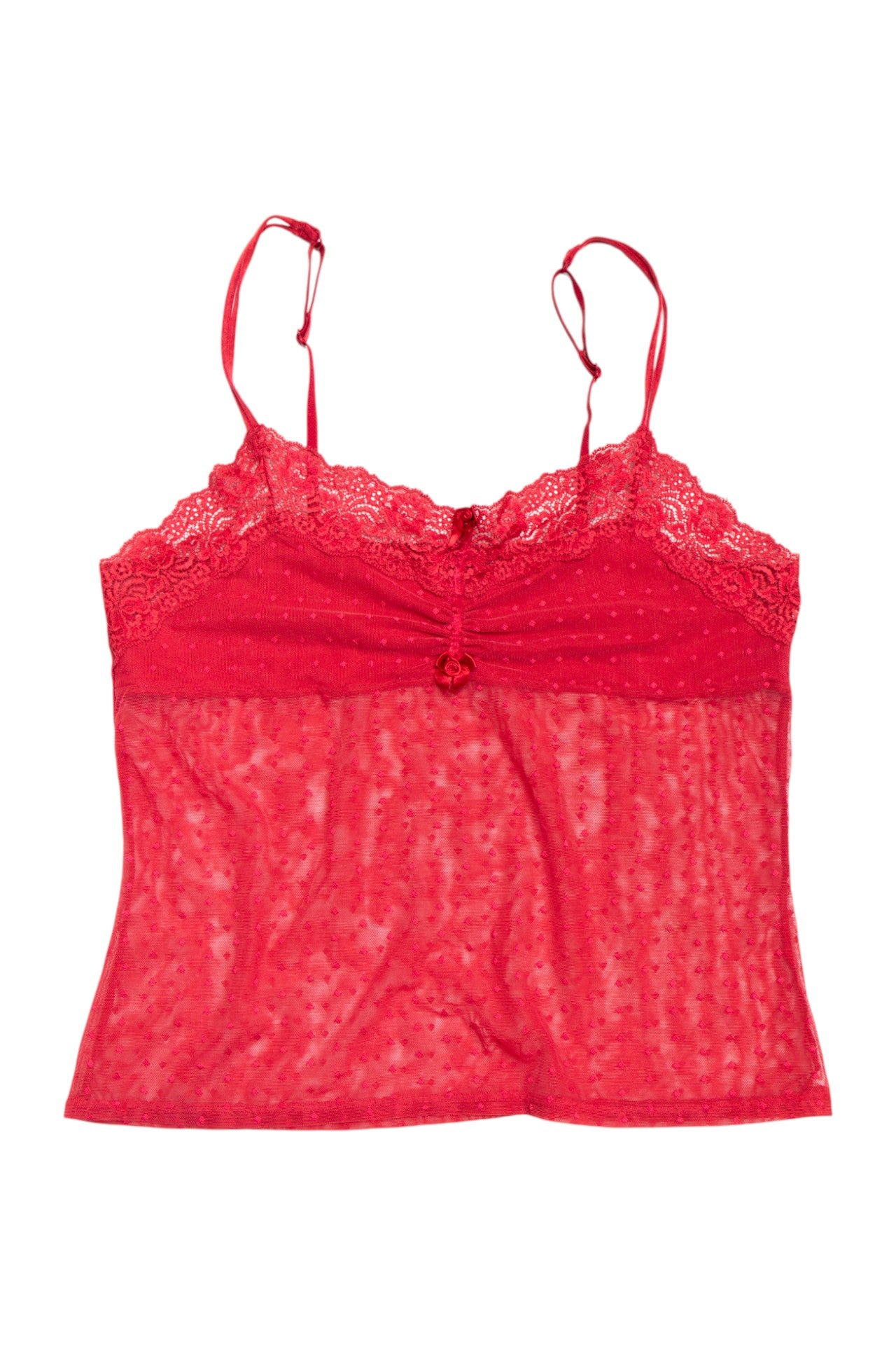 #198 Vassarette red mesh cami | c. 162 | size 12