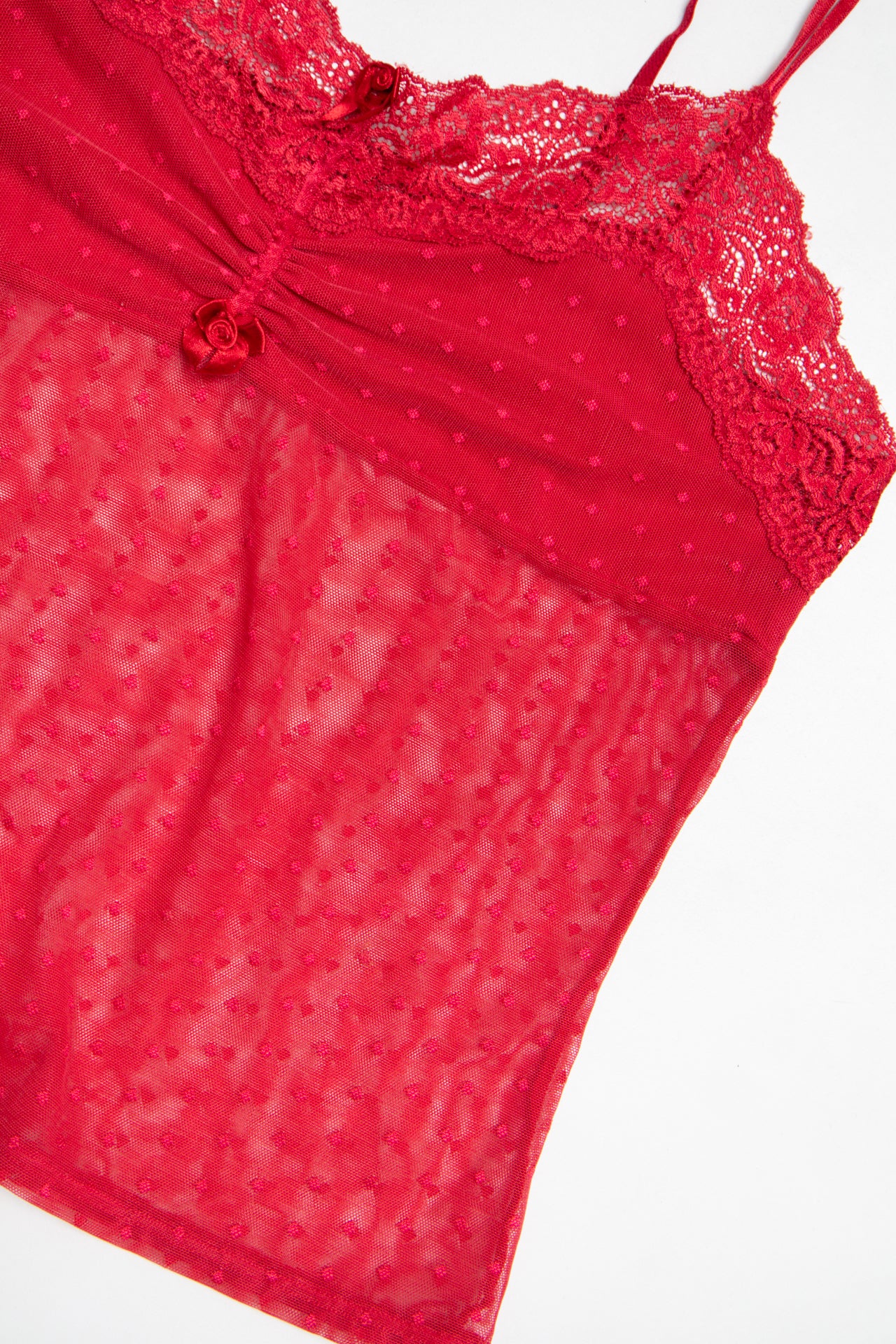 #198 Vassarette red mesh cami | c. 162 | size 12