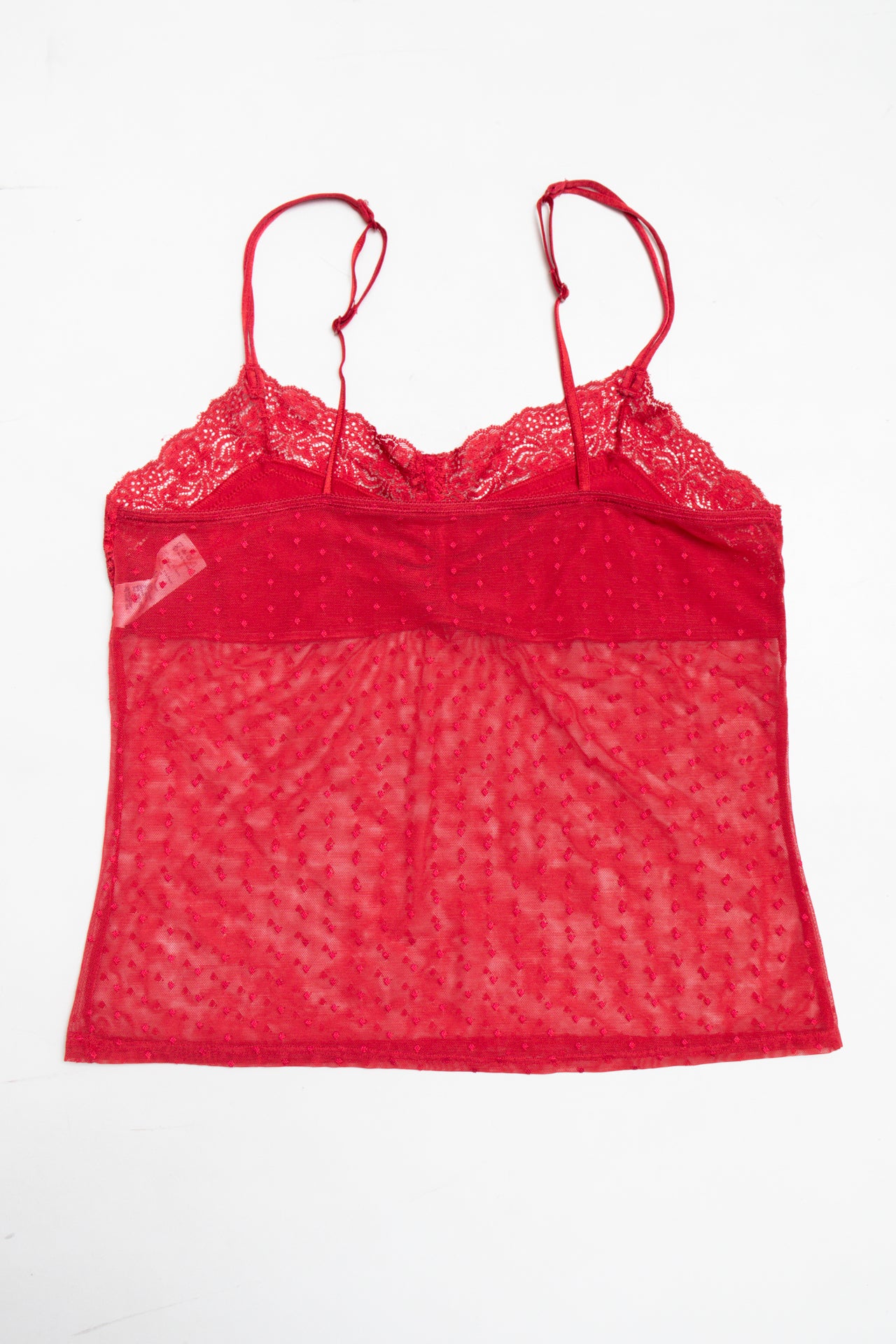 #198 Vassarette red mesh cami | c. 162 | size 12
