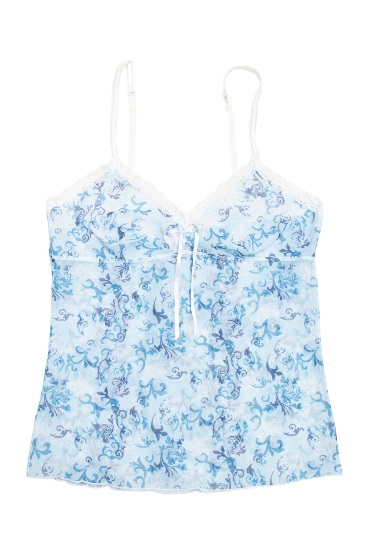 #204 TCM delicate blue mesh cami | c. 162 | size 8/10