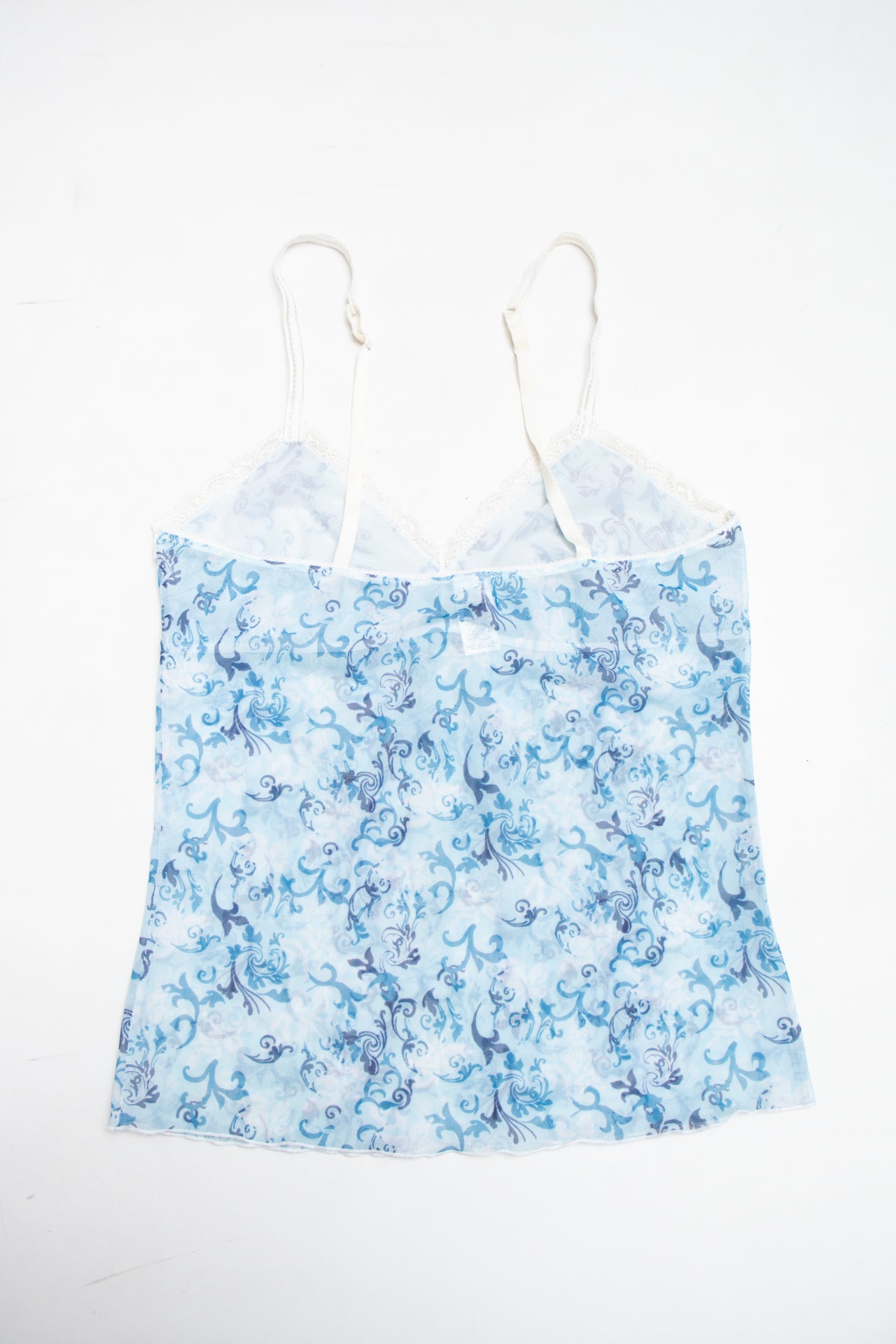 #204 TCM delicate blue mesh cami | c. 162 | size 8/10