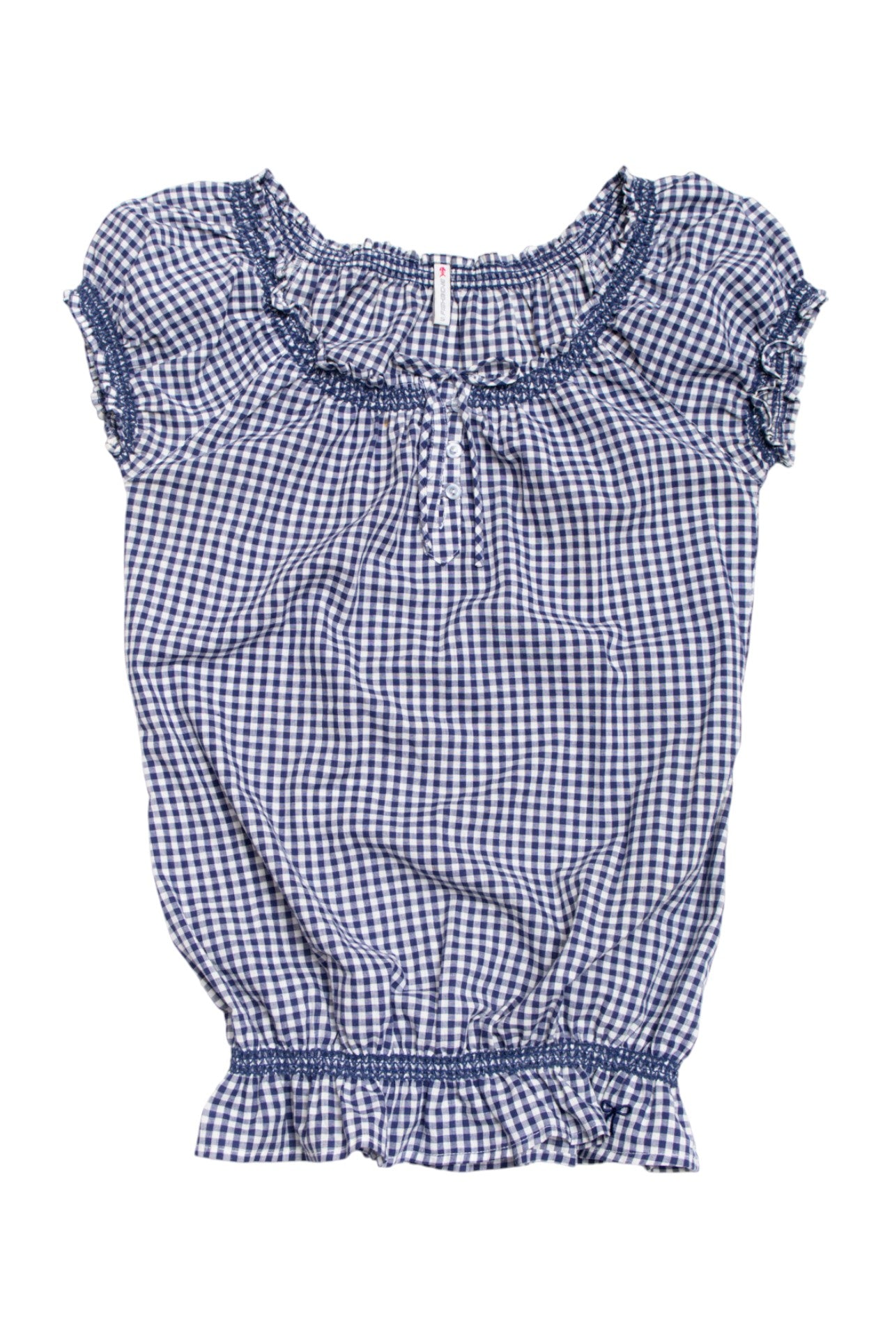 #206 Fishbone plaid cottage-core top | c. 162 | size 8