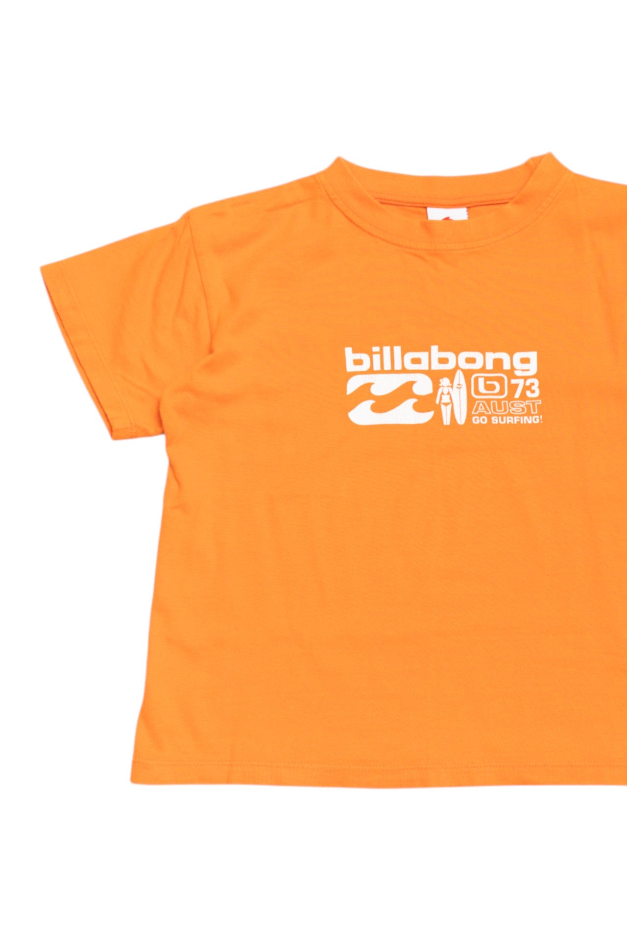 #213 Billabong orange cotton tee | c. 162 | size 8