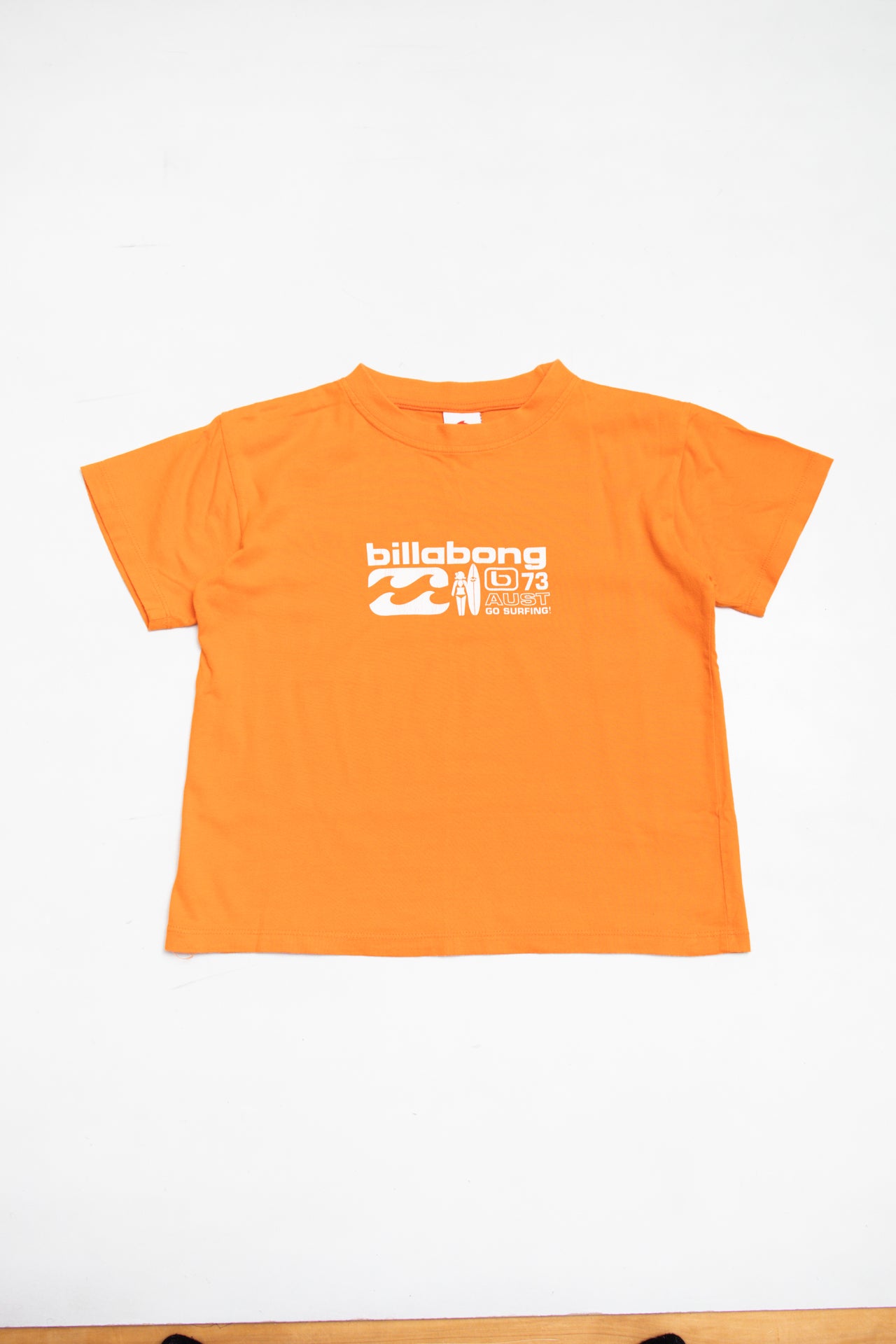 #213 Billabong orange cotton tee | c. 162 | size 8