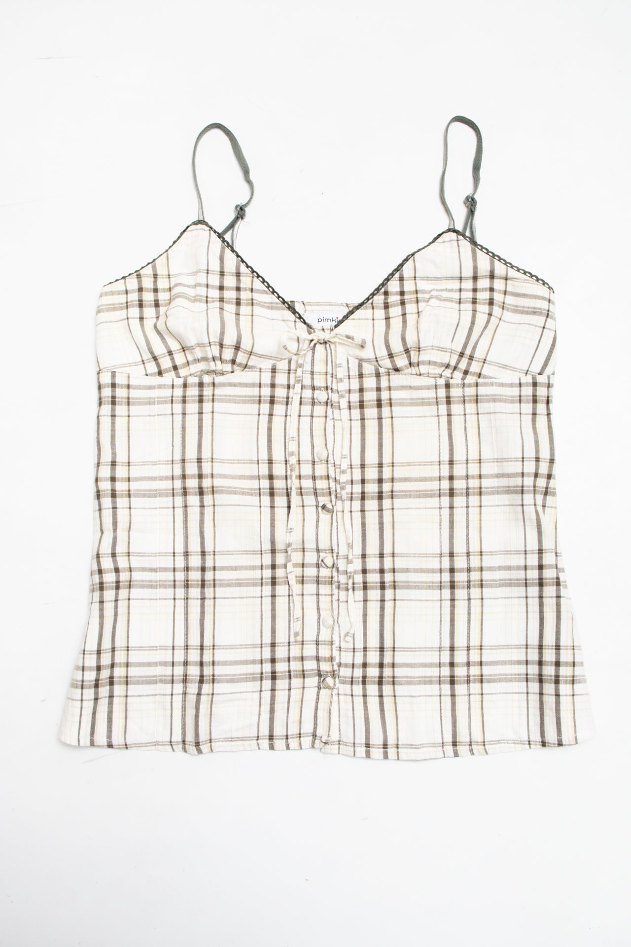 #217 Pimkie plaid cotton cami | c. 163 | size 8