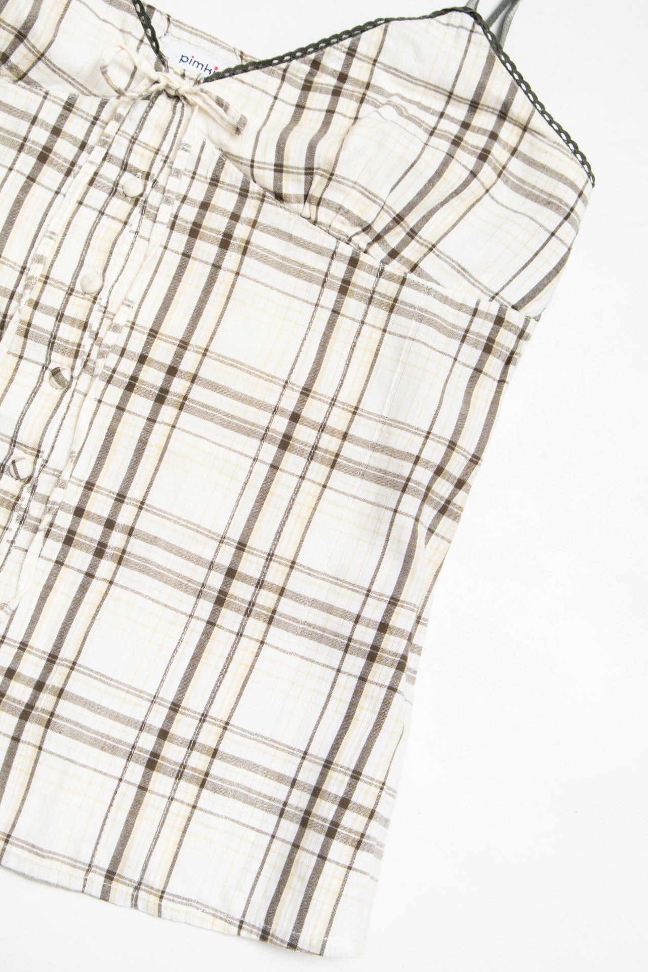#217 Pimkie plaid cotton cami | c. 163 | size 8