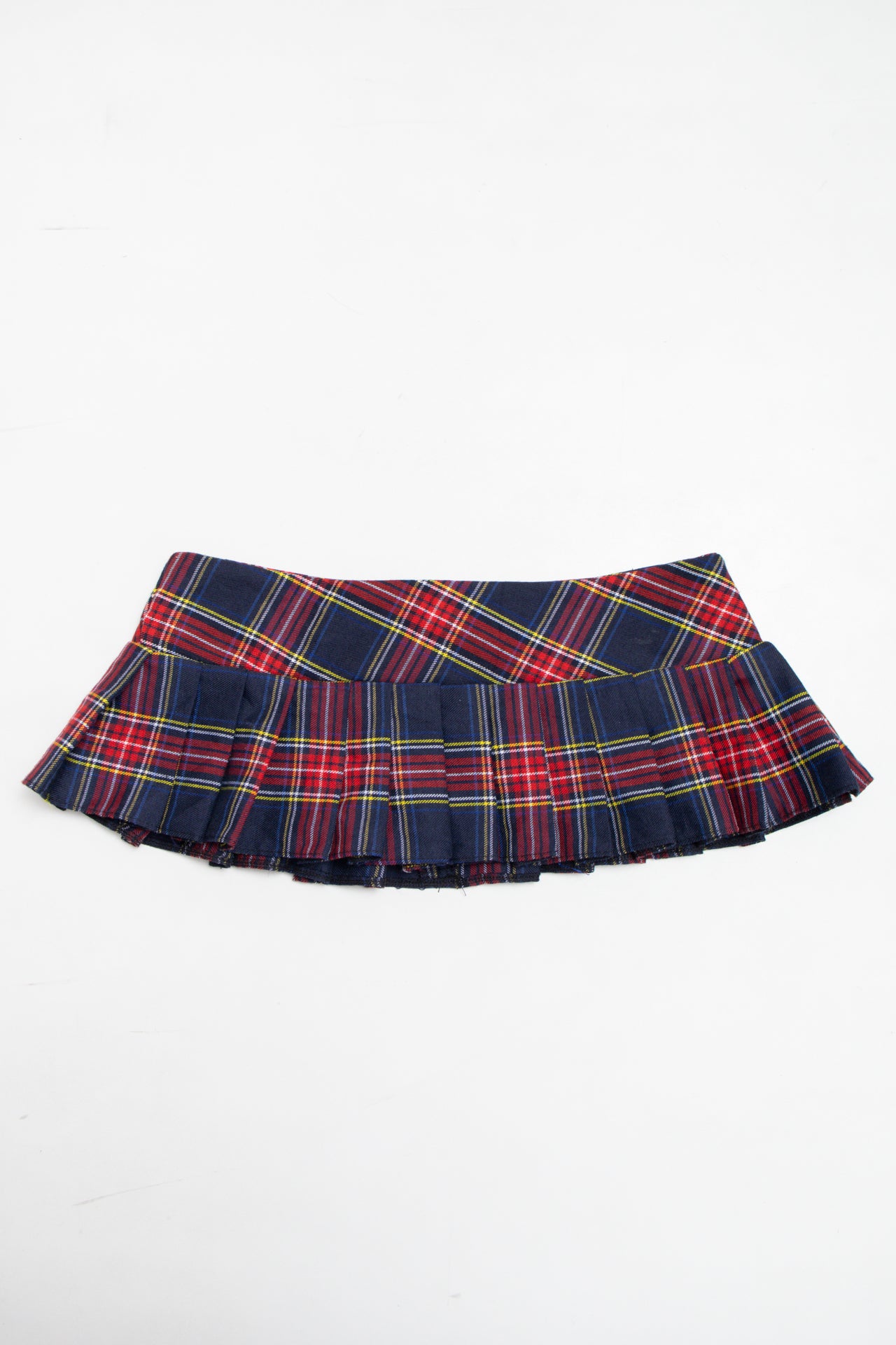 #235 Plaid pleated micro mini skirt | c. 163 | size 8