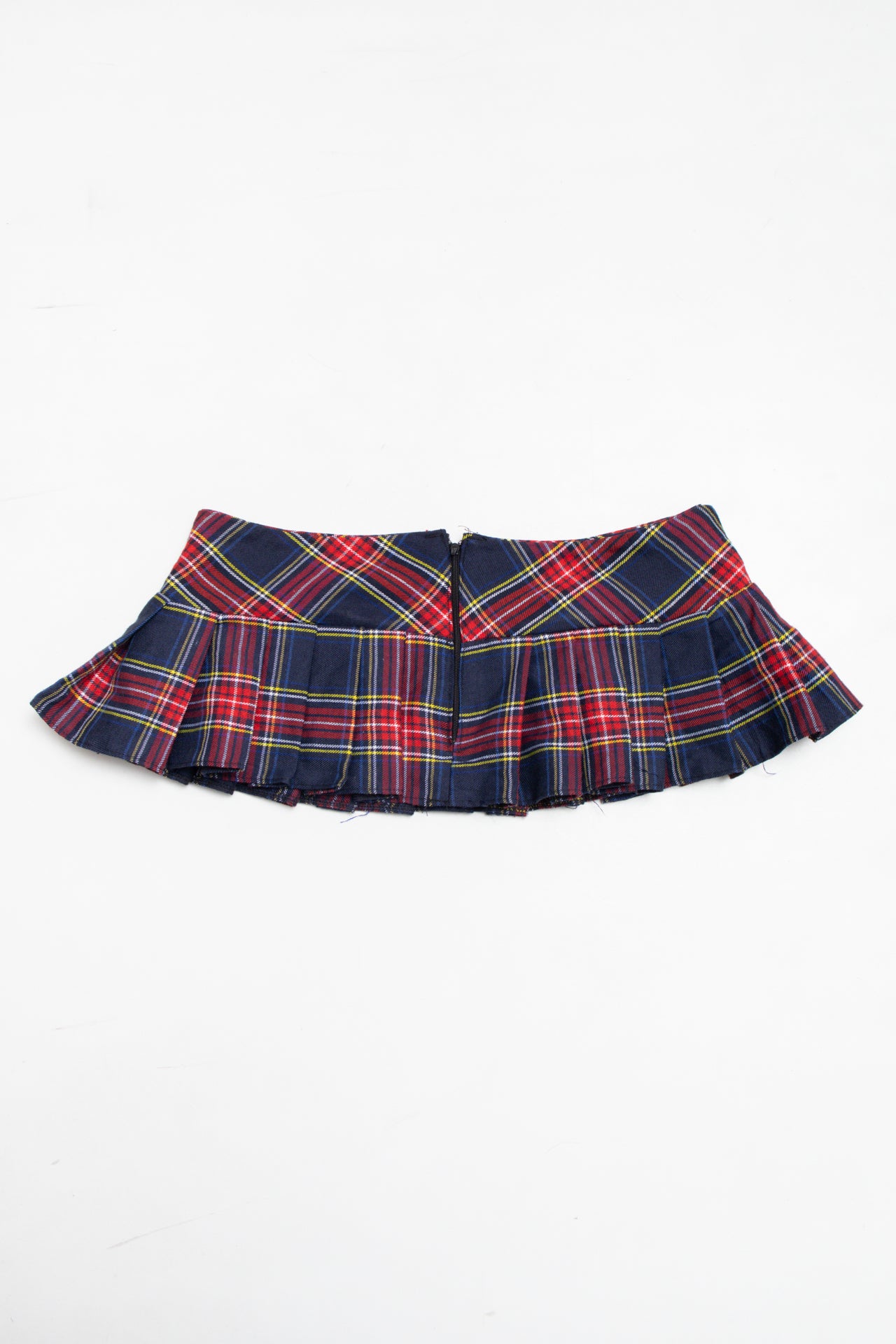 #235 Plaid pleated micro mini skirt | c. 163 | size 8