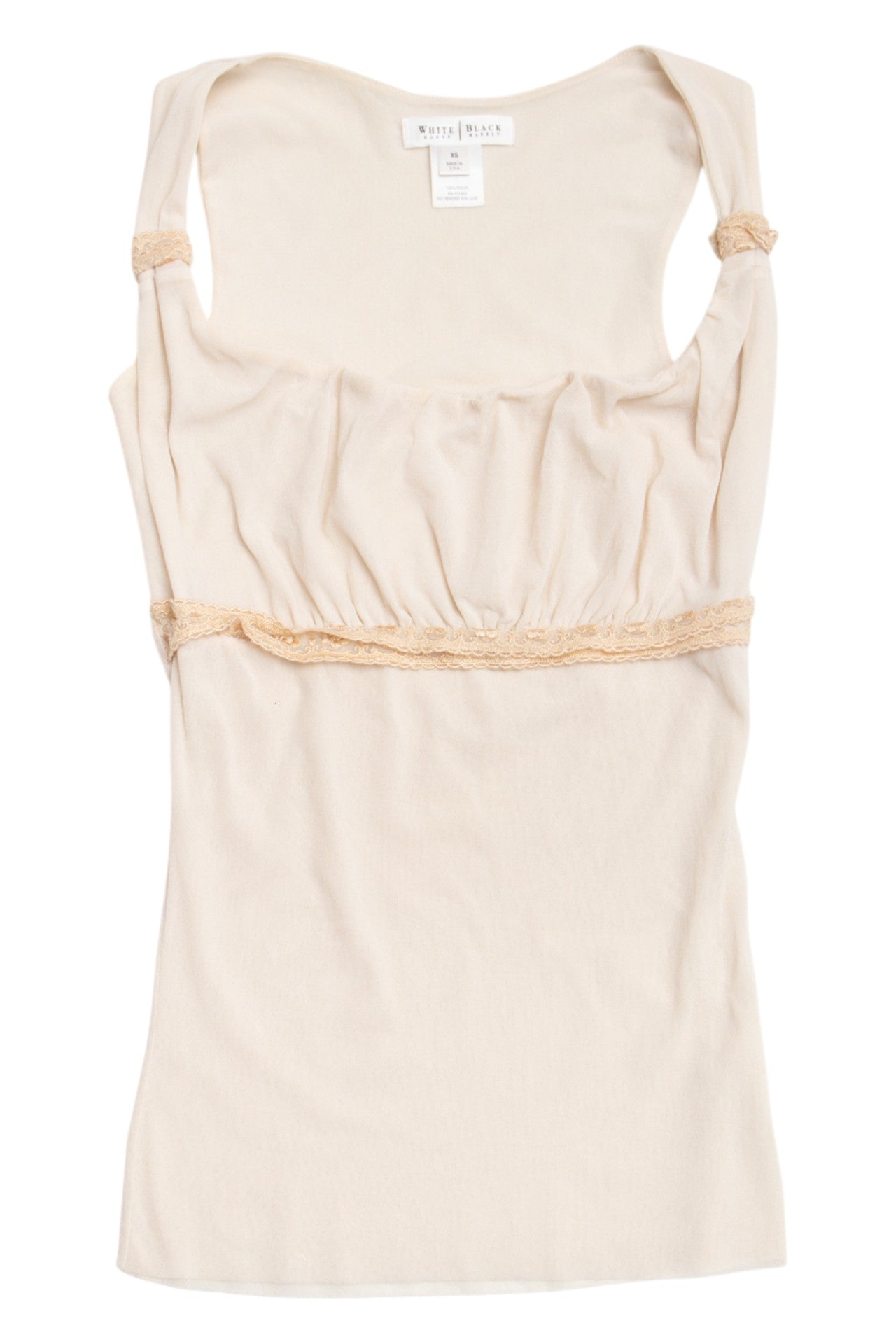 #186 White House mesh fitted cami | c. 155 | size 6