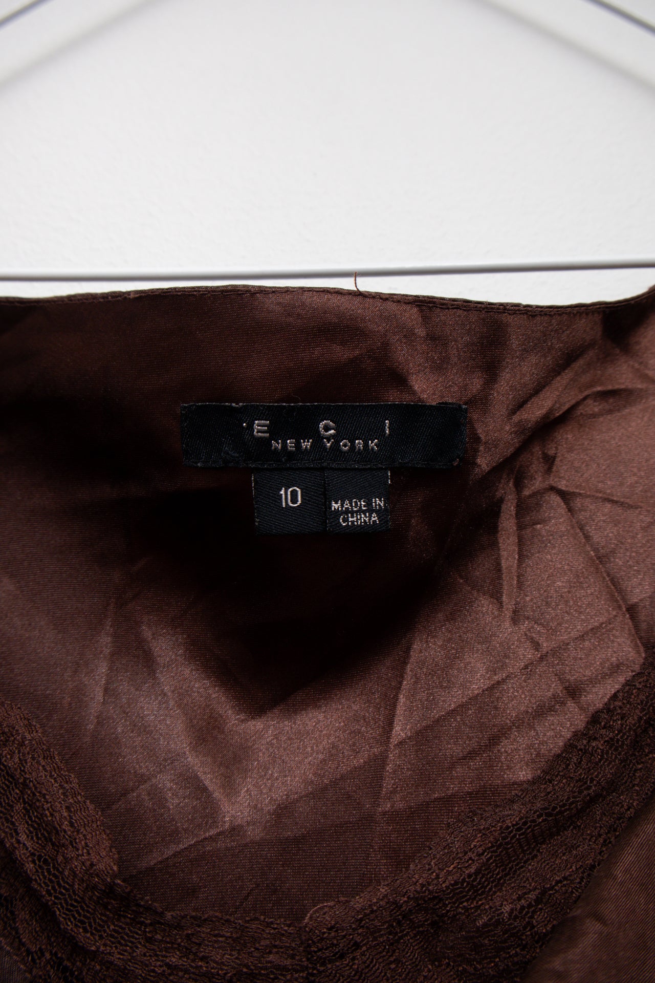 #269 ECI New York brown sequinned dress | c. 163 | size 10