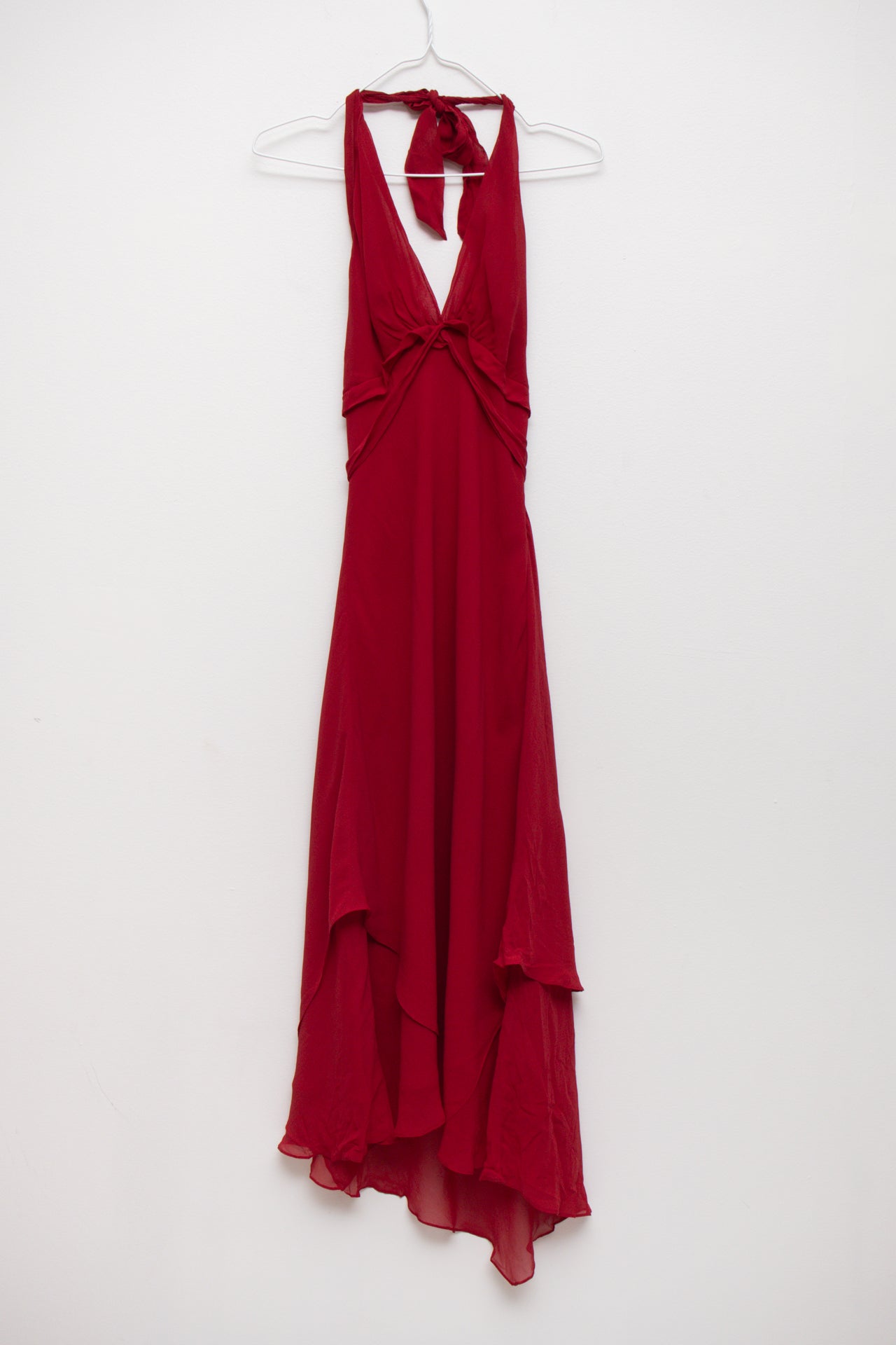 #252 BCBG MAXAZRIA red halter dress | c. 163 | size 8