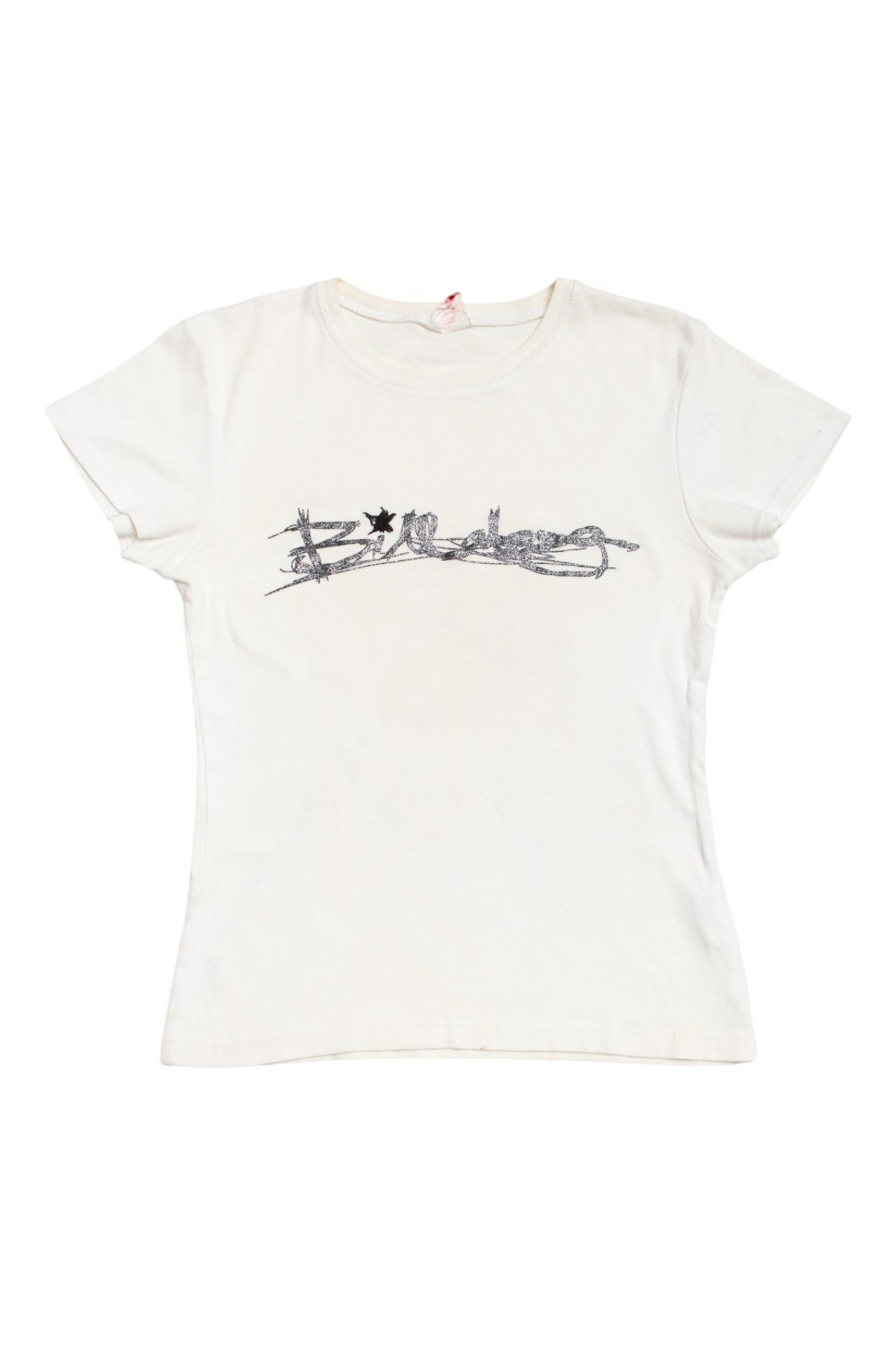 #195 Billabong glittered cream tee | c. 155 | size 8