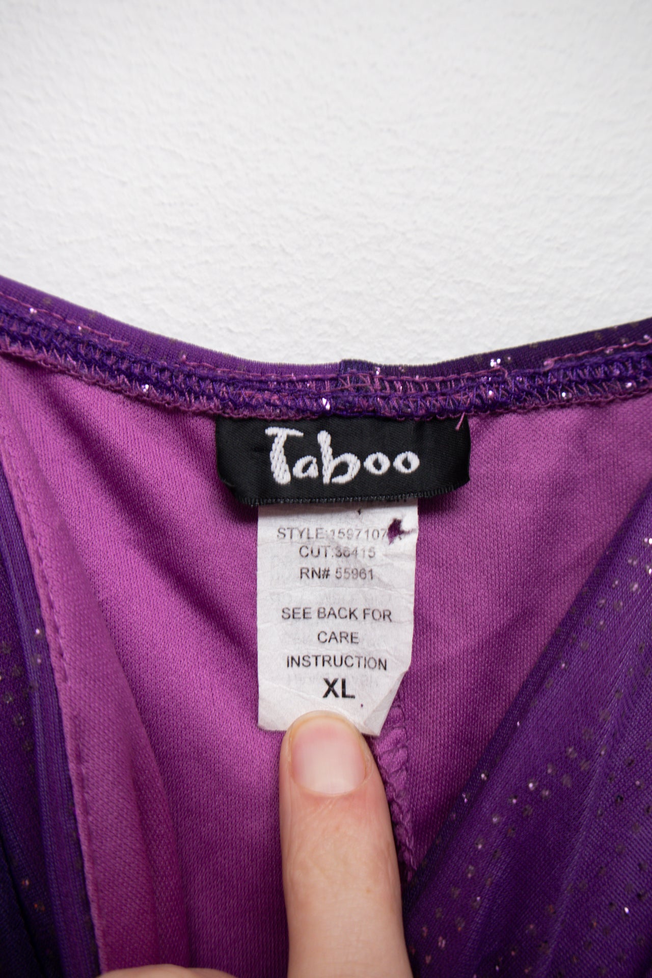 #266 Taboo purple glittered dress | c. 163 | size 10