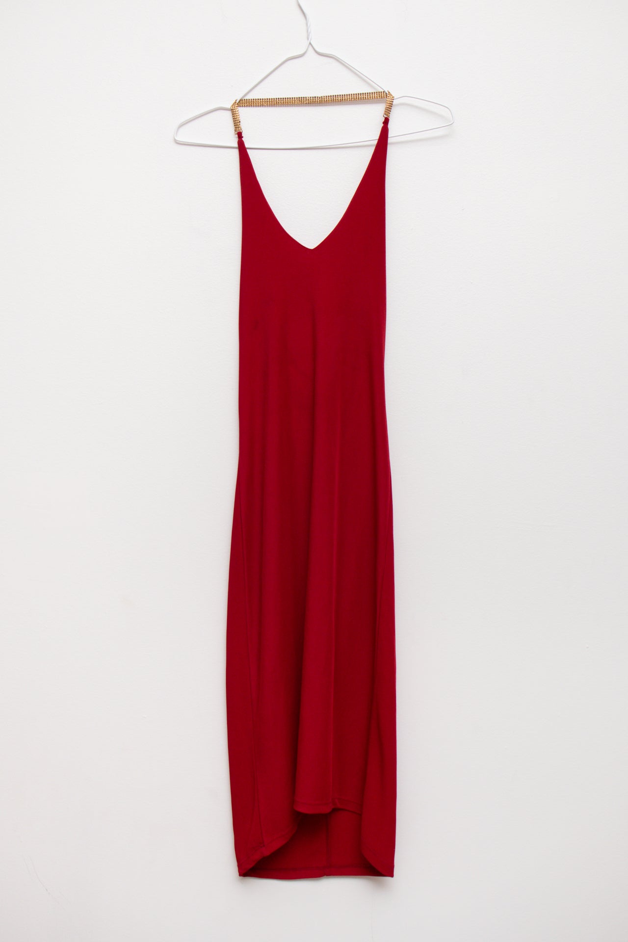 #259 Soprano red halter dress | c. 163 | size 8