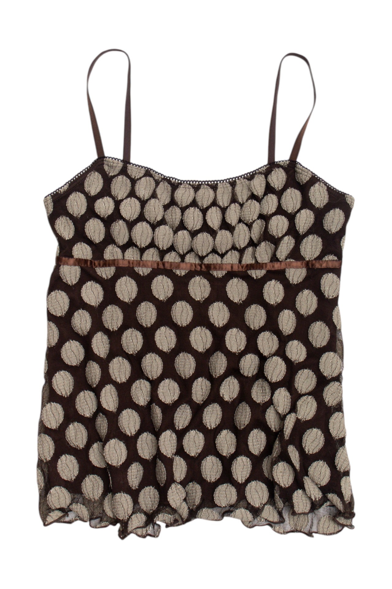 #199 Byer California polka doat mesh cami | c. 155 | size 8