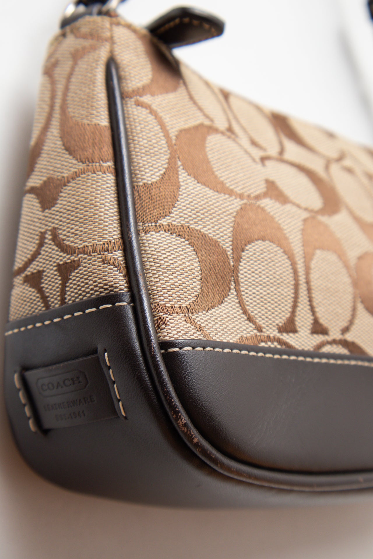 #240 Coach monogram canvas demi bag | c. 163