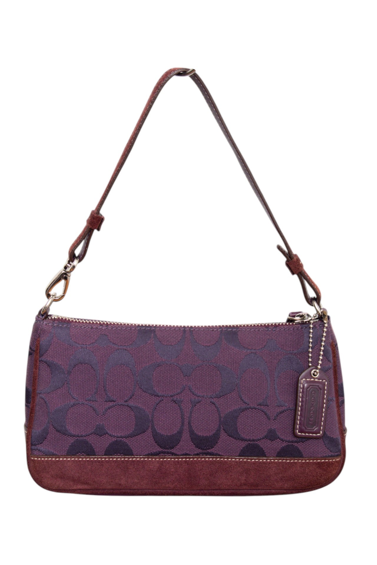 #243 Coach purple canvas monogram demi bag | c. 163