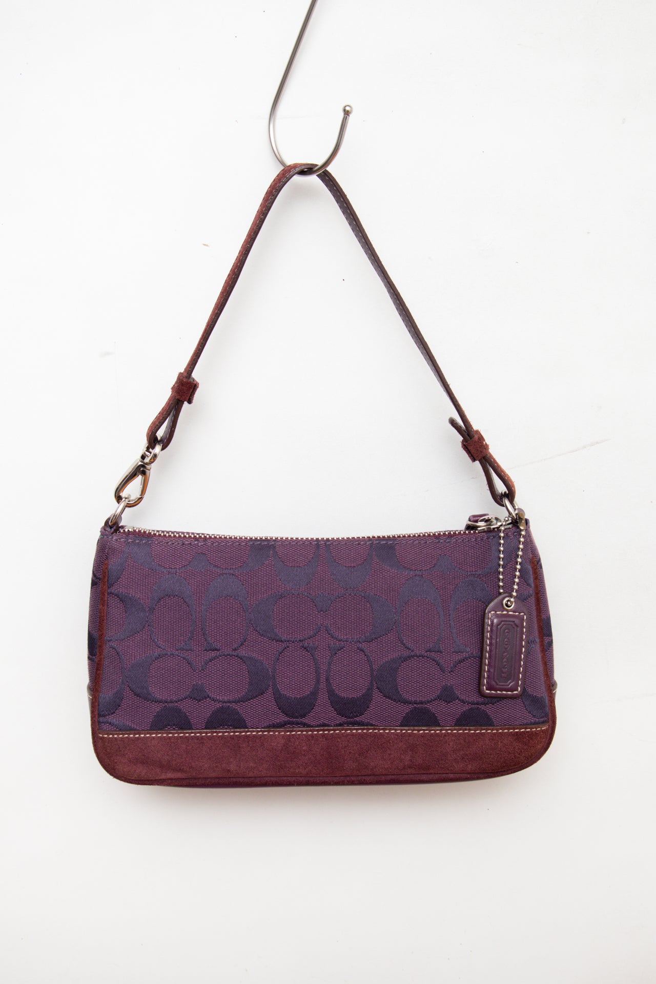 #243 Coach purple canvas monogram demi bag | c. 163